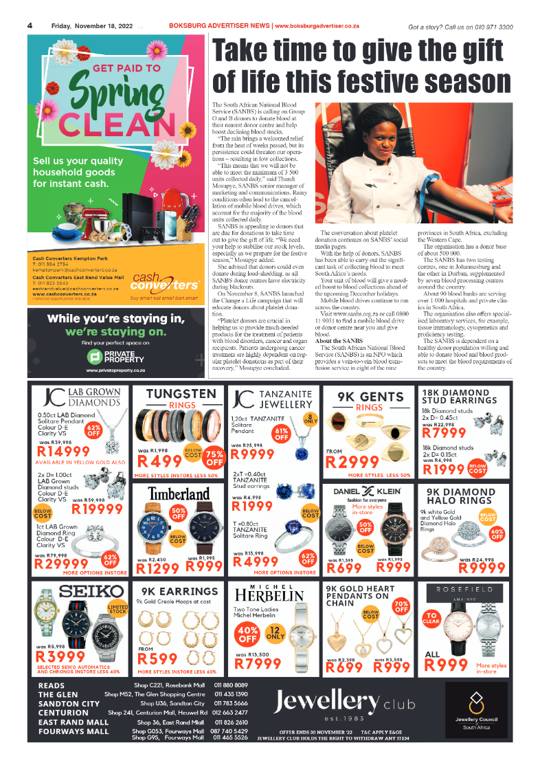 Boksburg Advertiser 18 Nov 2022 page 4