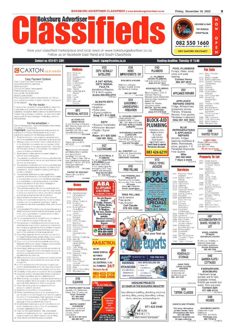 Boksburg Advertiser 18 Nov 2022 page 9