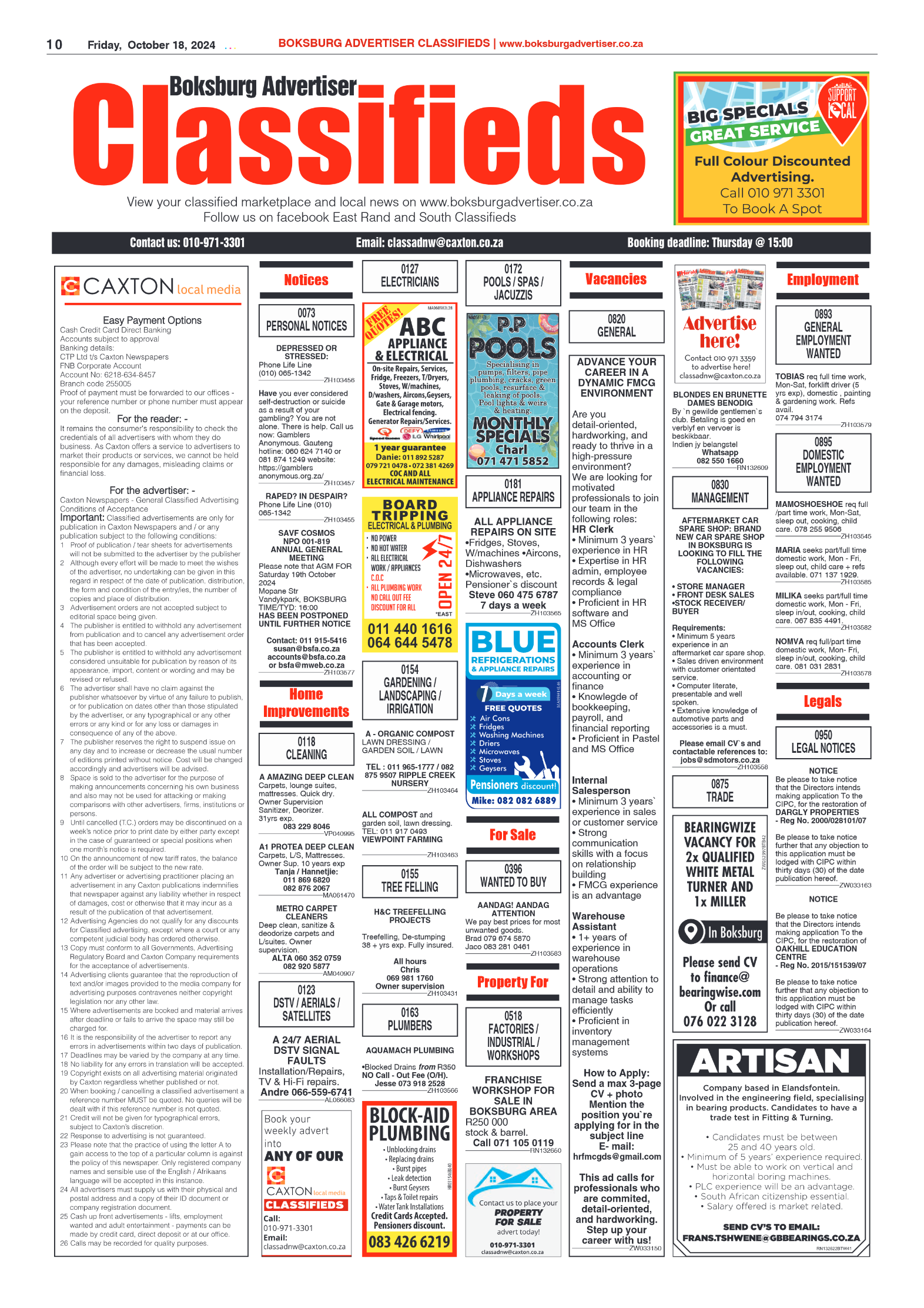 Boksburg Advertiser 18 October 2024 page 10