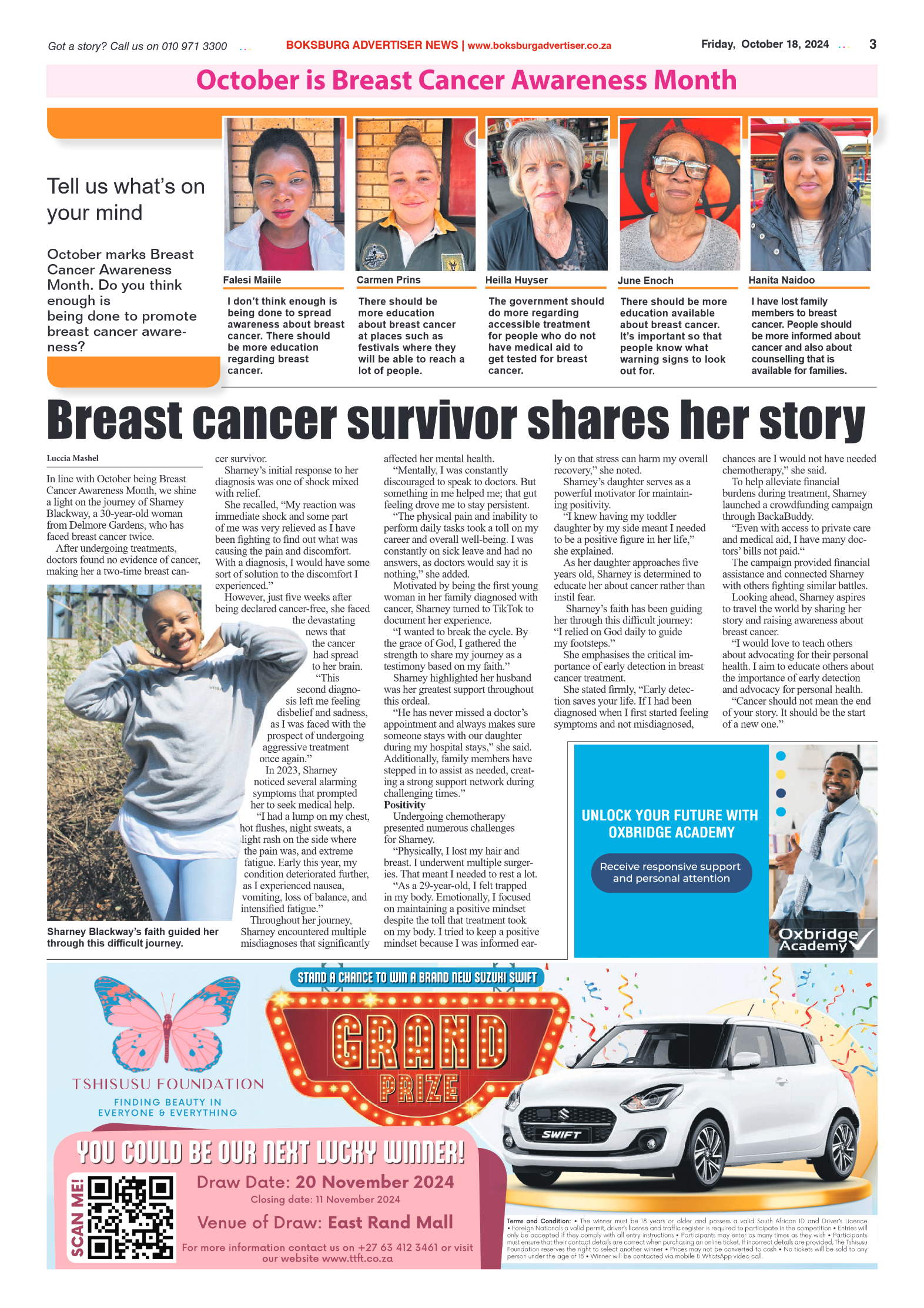 Boksburg Advertiser 18 October 2024 page 3