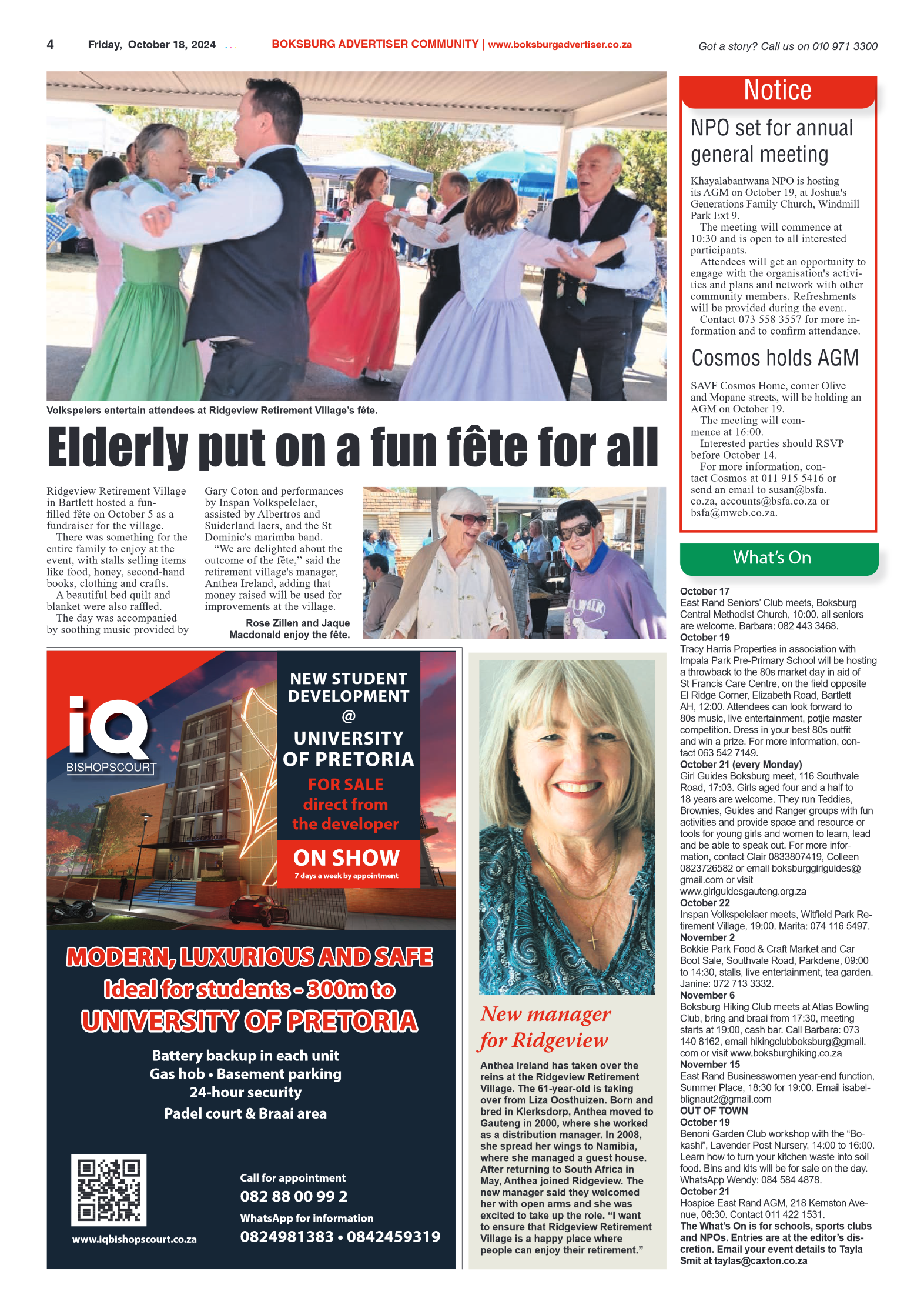 Boksburg Advertiser 18 October 2024 page 4