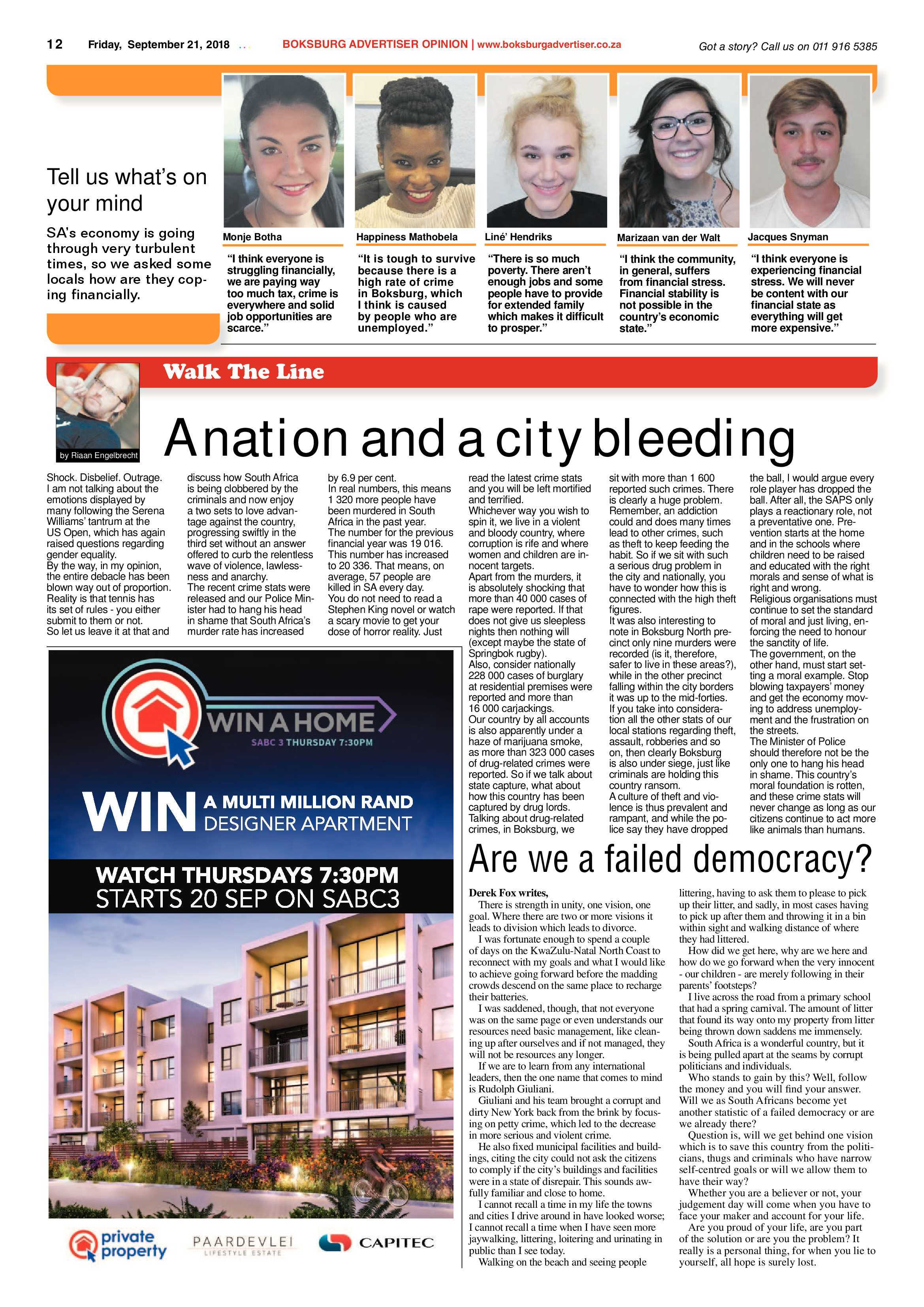 Boksburg Advertiser 18 September 2018 page 12