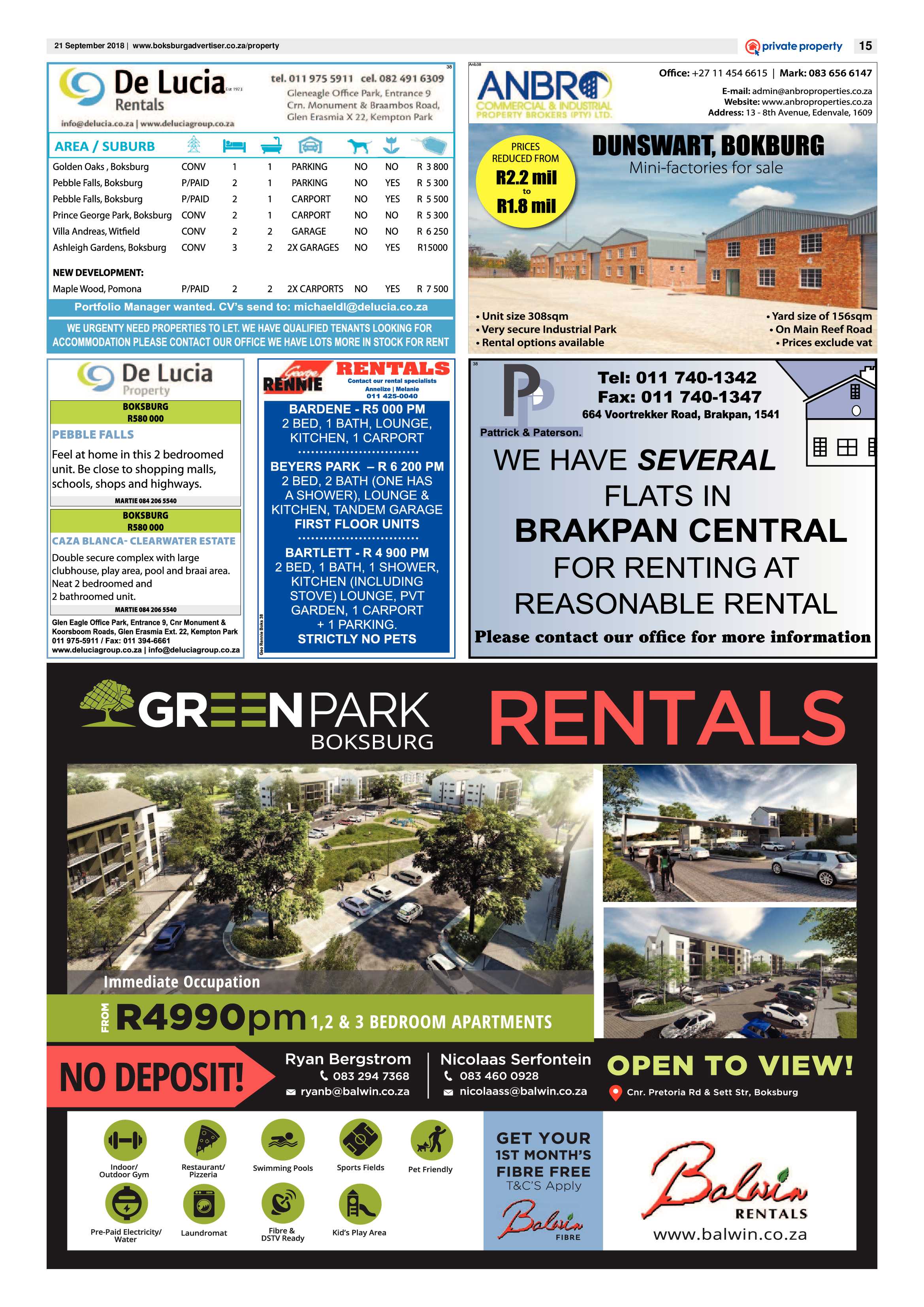 Boksburg Advertiser 18 September 2018 page 15