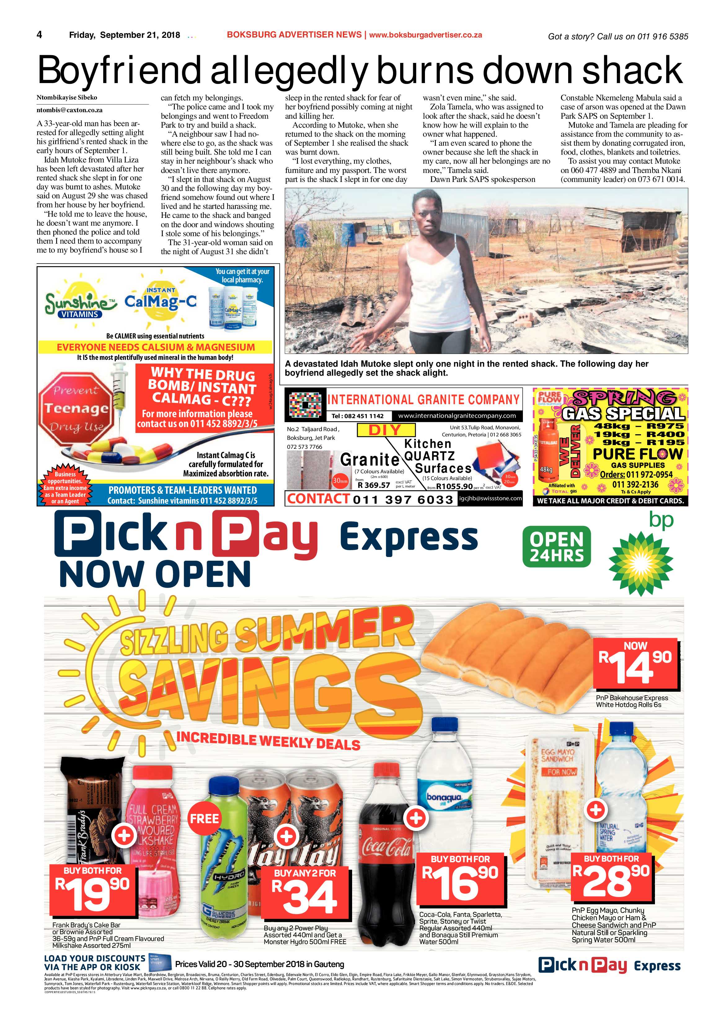 Boksburg Advertiser 18 September 2018 page 4