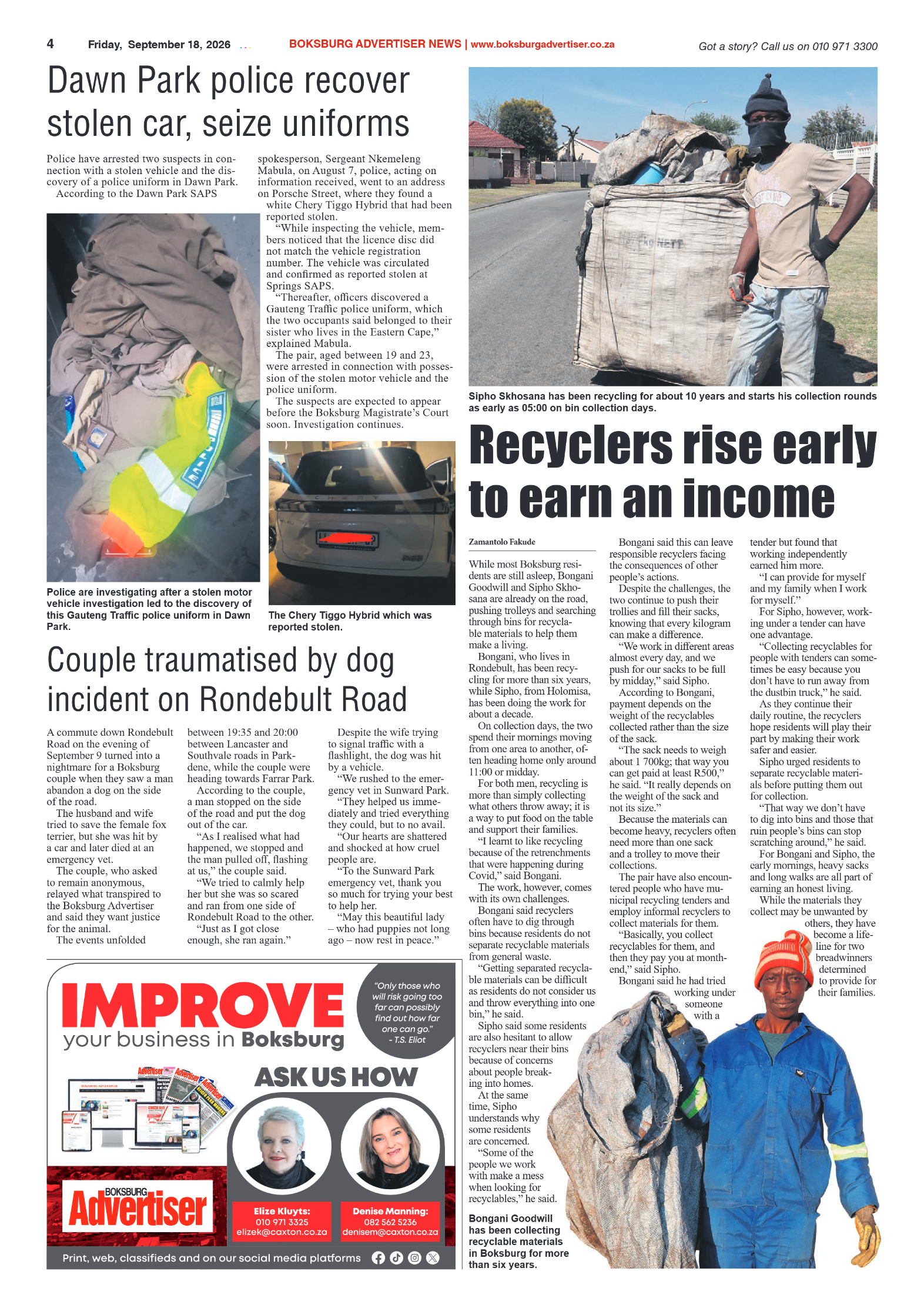 Boksburg Advertiser 18 September 2026 page 4