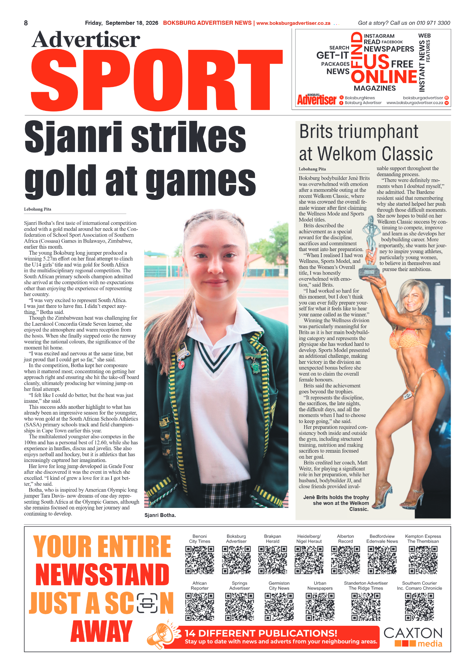 Boksburg Advertiser 18 September 2026 page 8