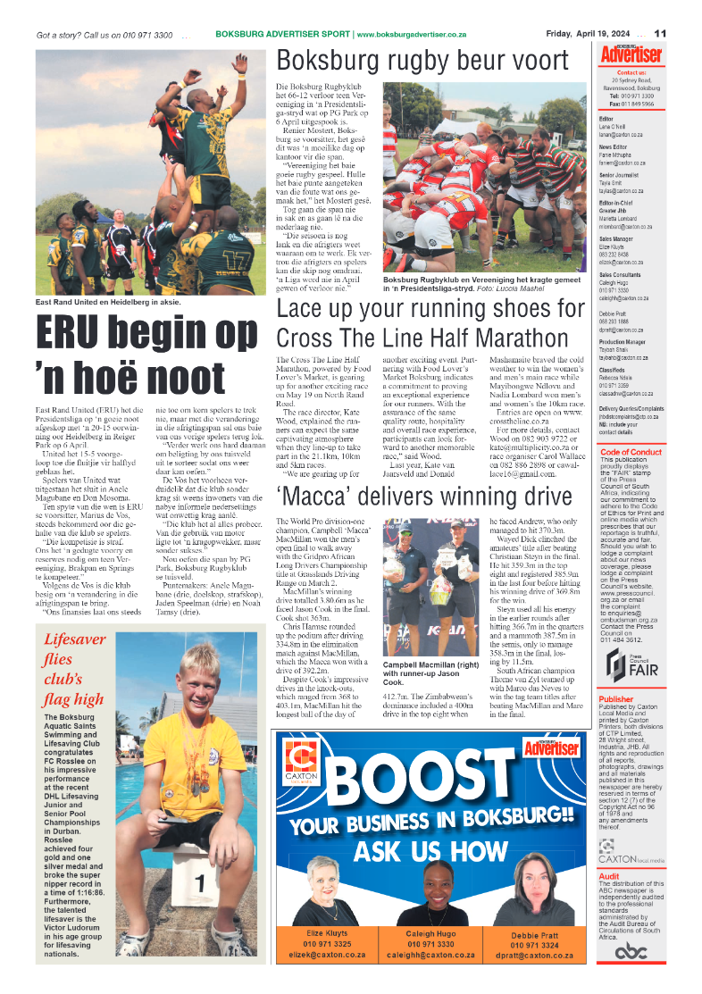 Boksburg Advertiser 19 April 2024 page 11