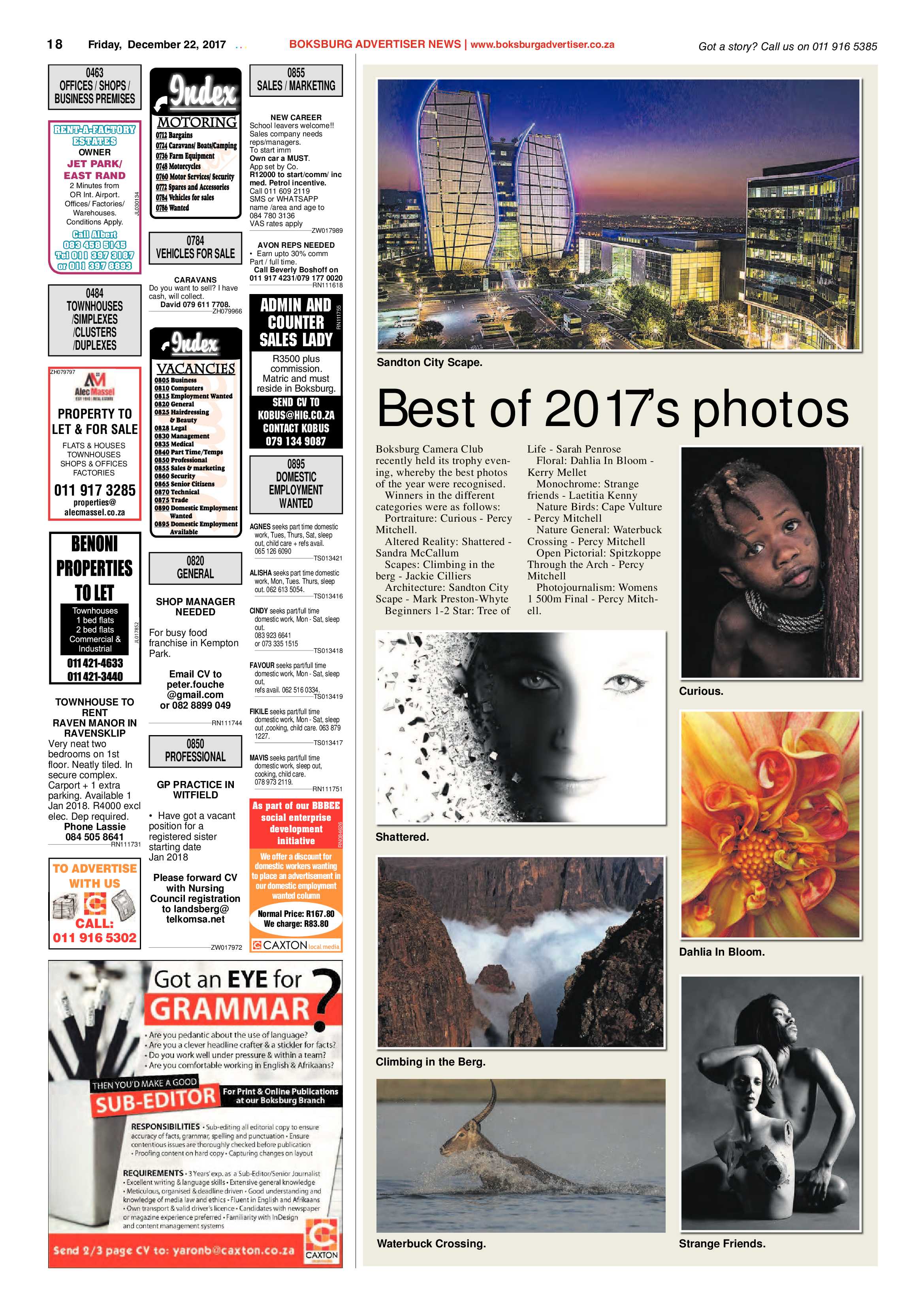 Boksburg Advertiser 19 December 2017 page 20