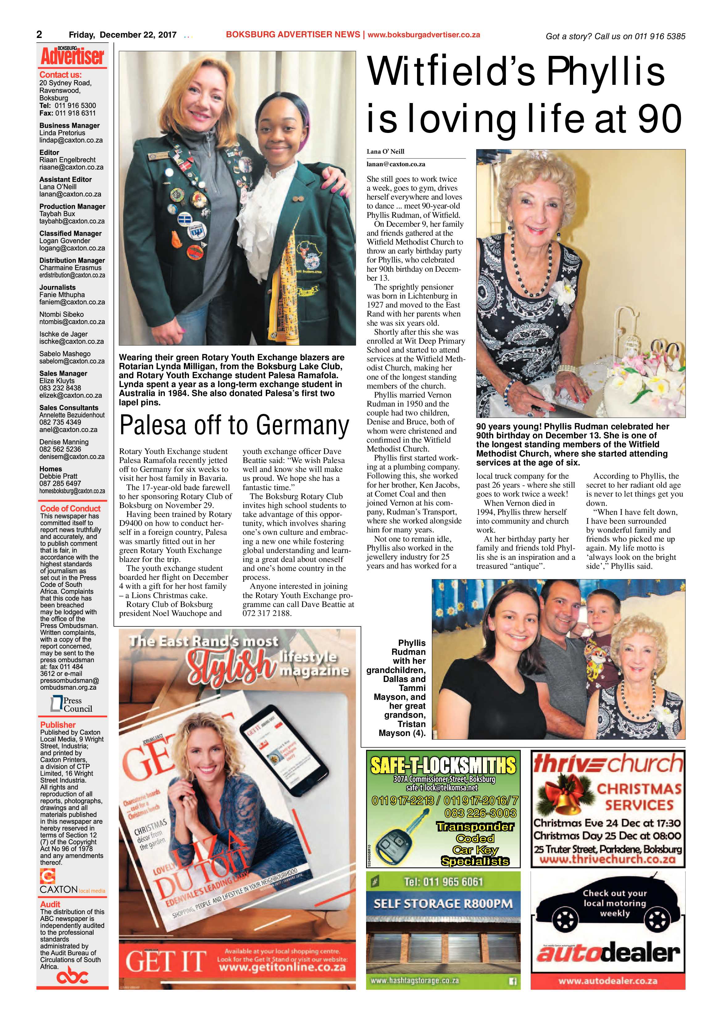 Boksburg Advertiser 19 December 2017 page 4