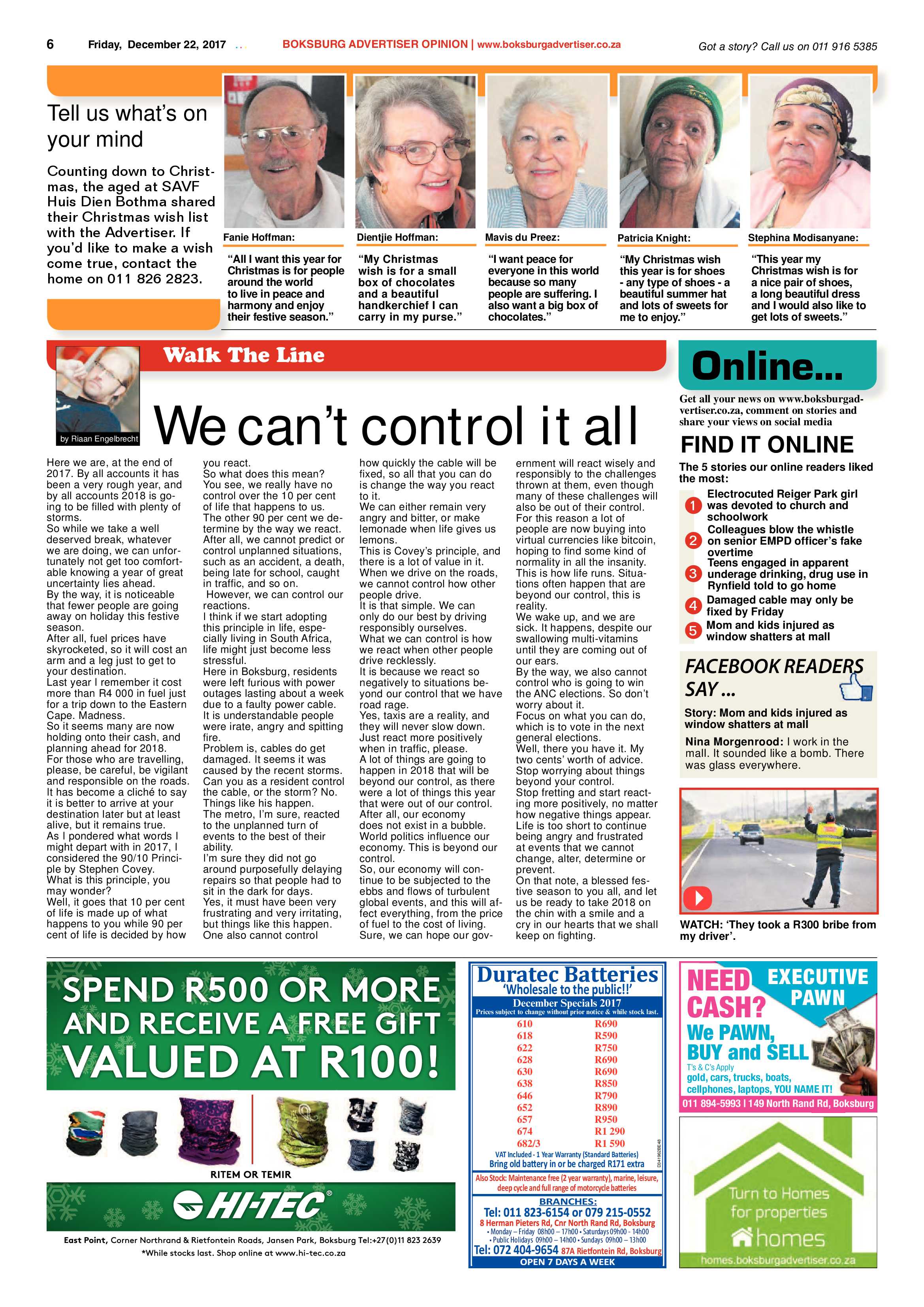 Boksburg Advertiser 19 December 2017 page 8