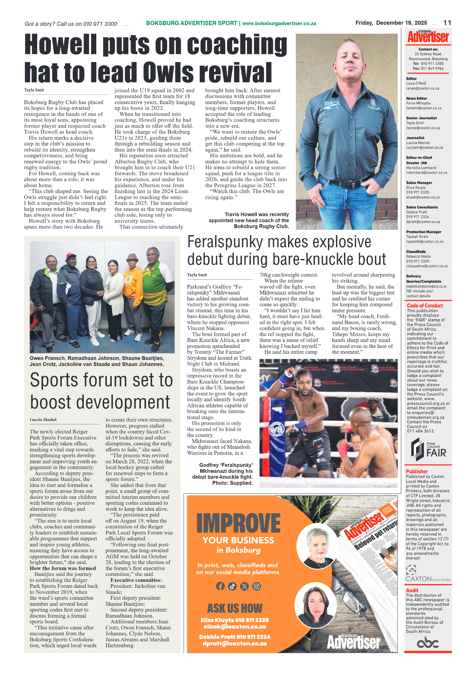 Boksburg Advertiser 19 December 2025 page 11