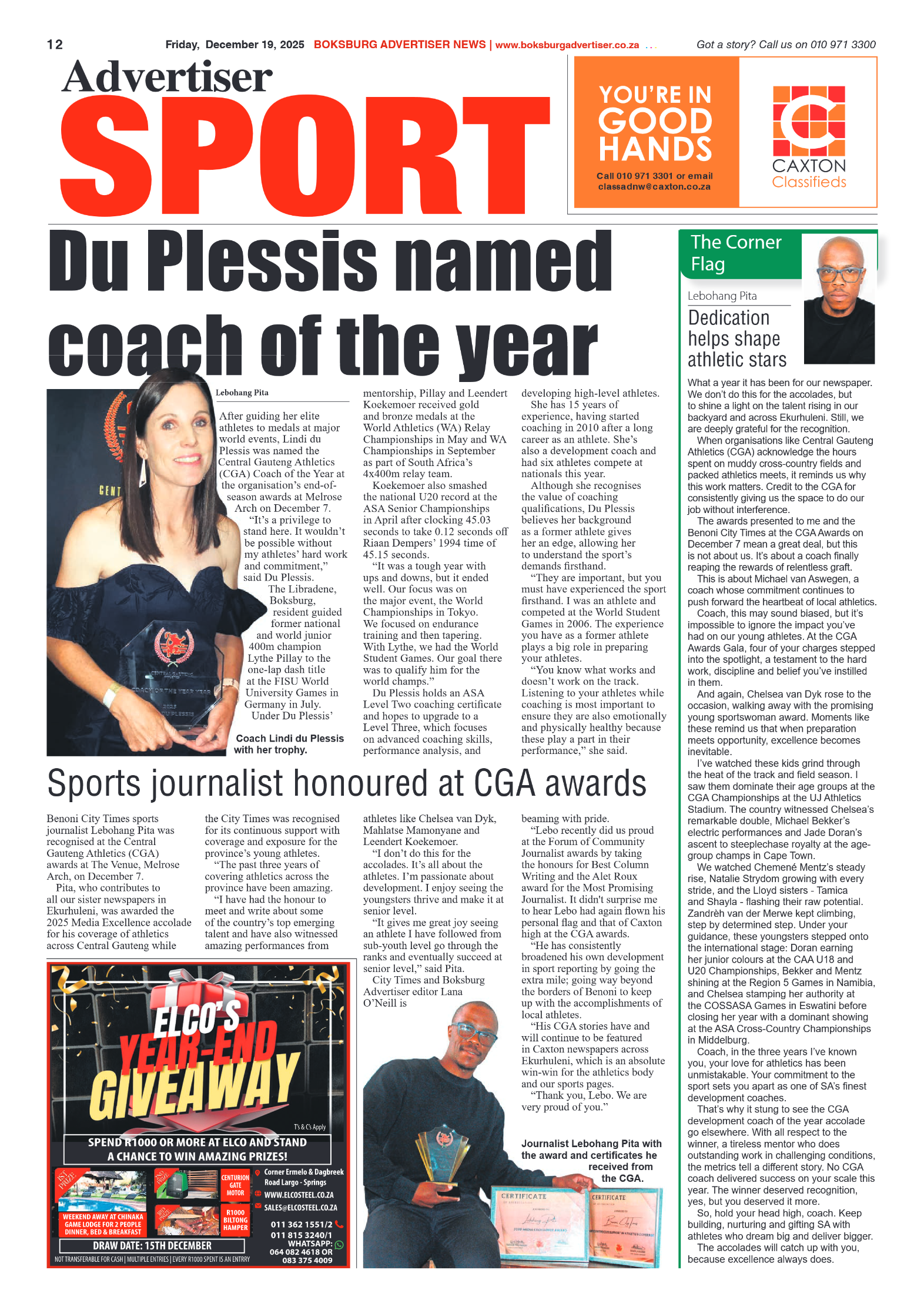Boksburg Advertiser 19 December 2025 page 12