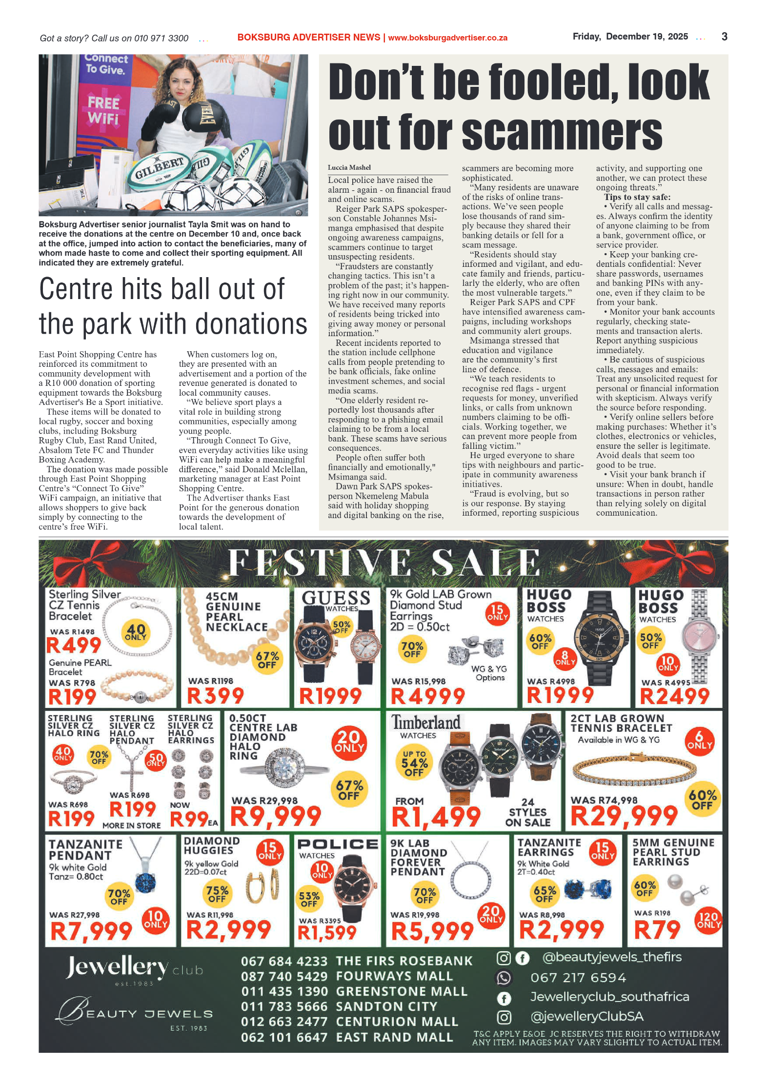 Boksburg Advertiser 19 December 2025 page 3