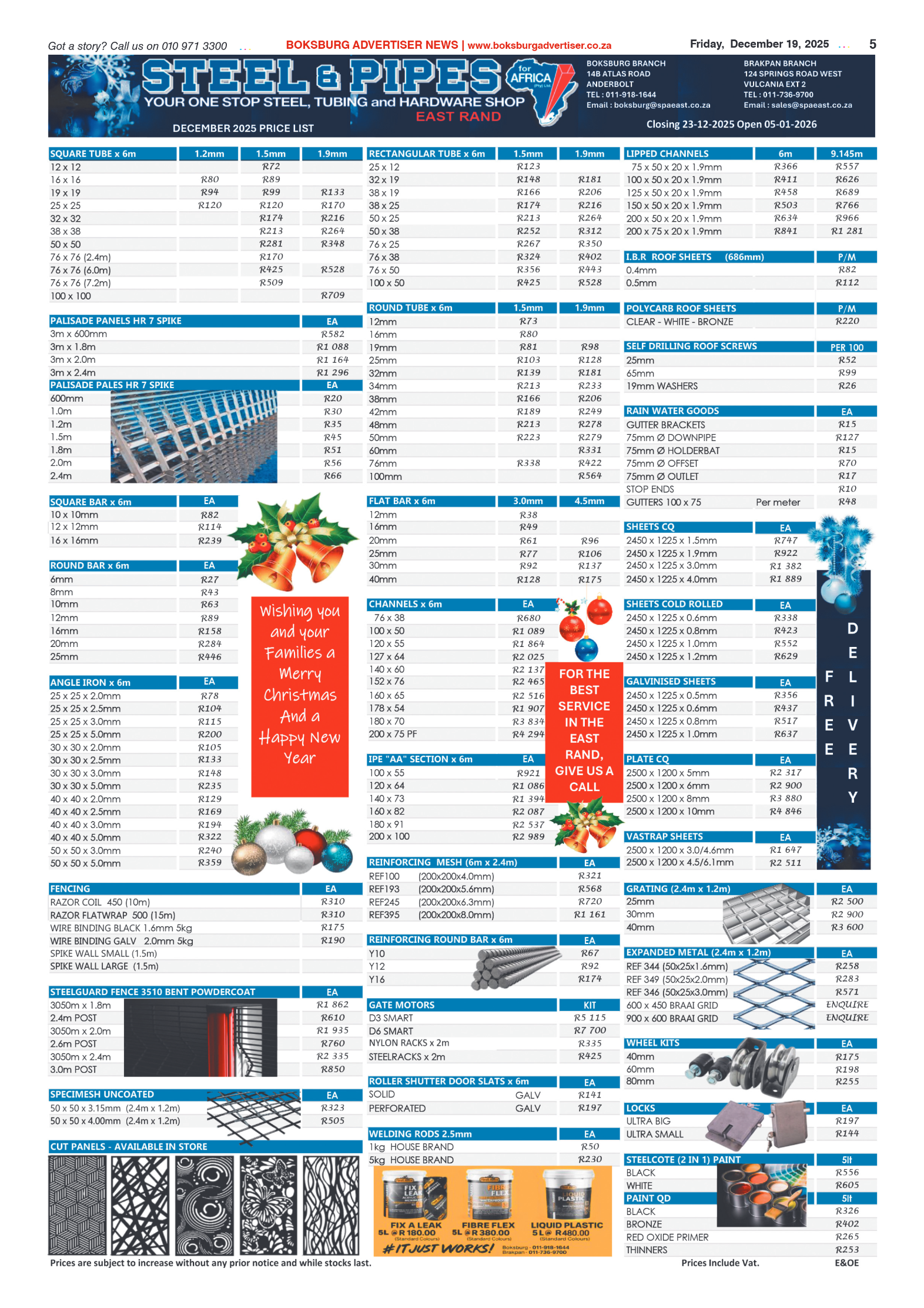 Boksburg Advertiser 19 December 2025 page 5