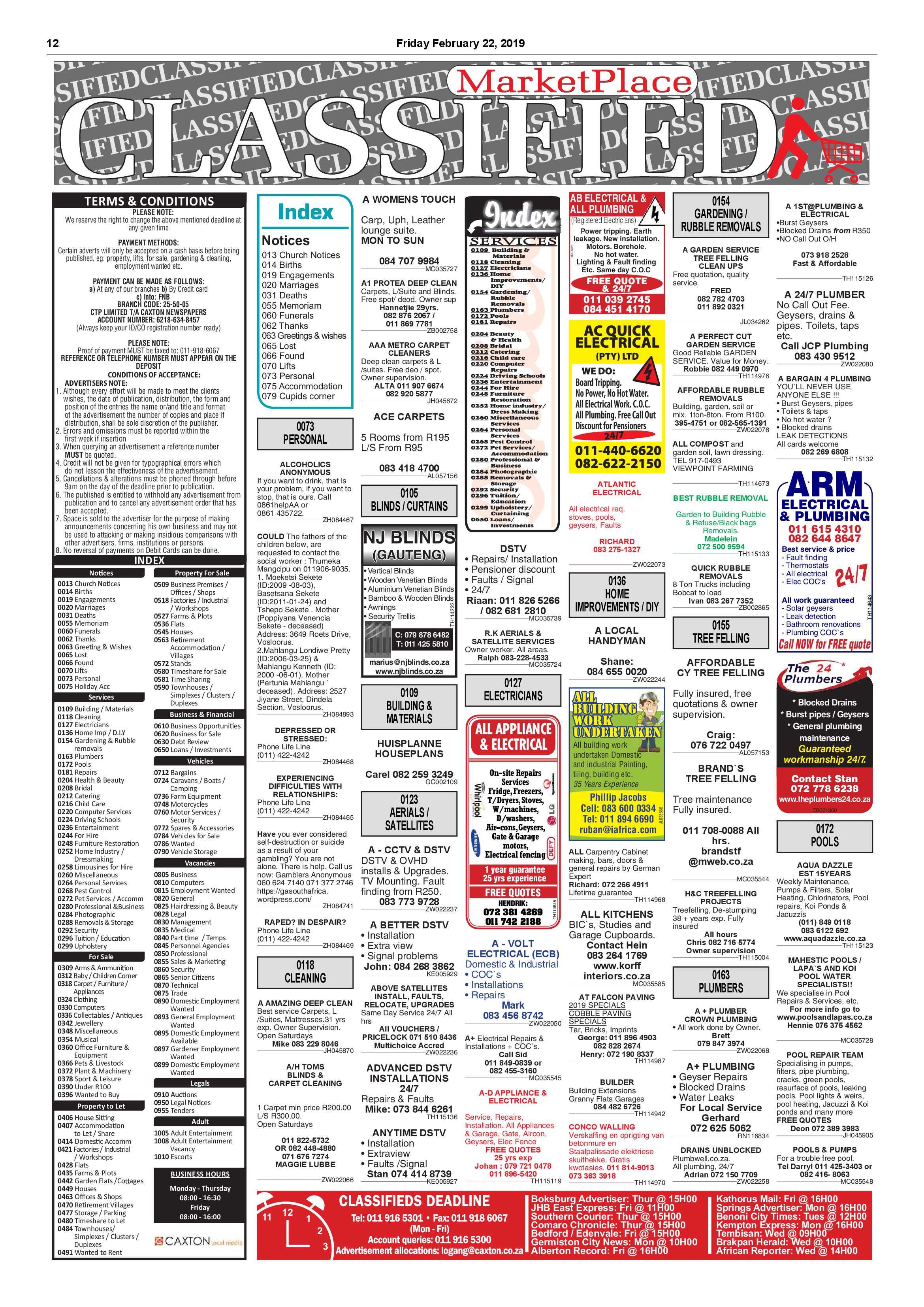 Boksburg Advertiser 19 February 2019 page 12