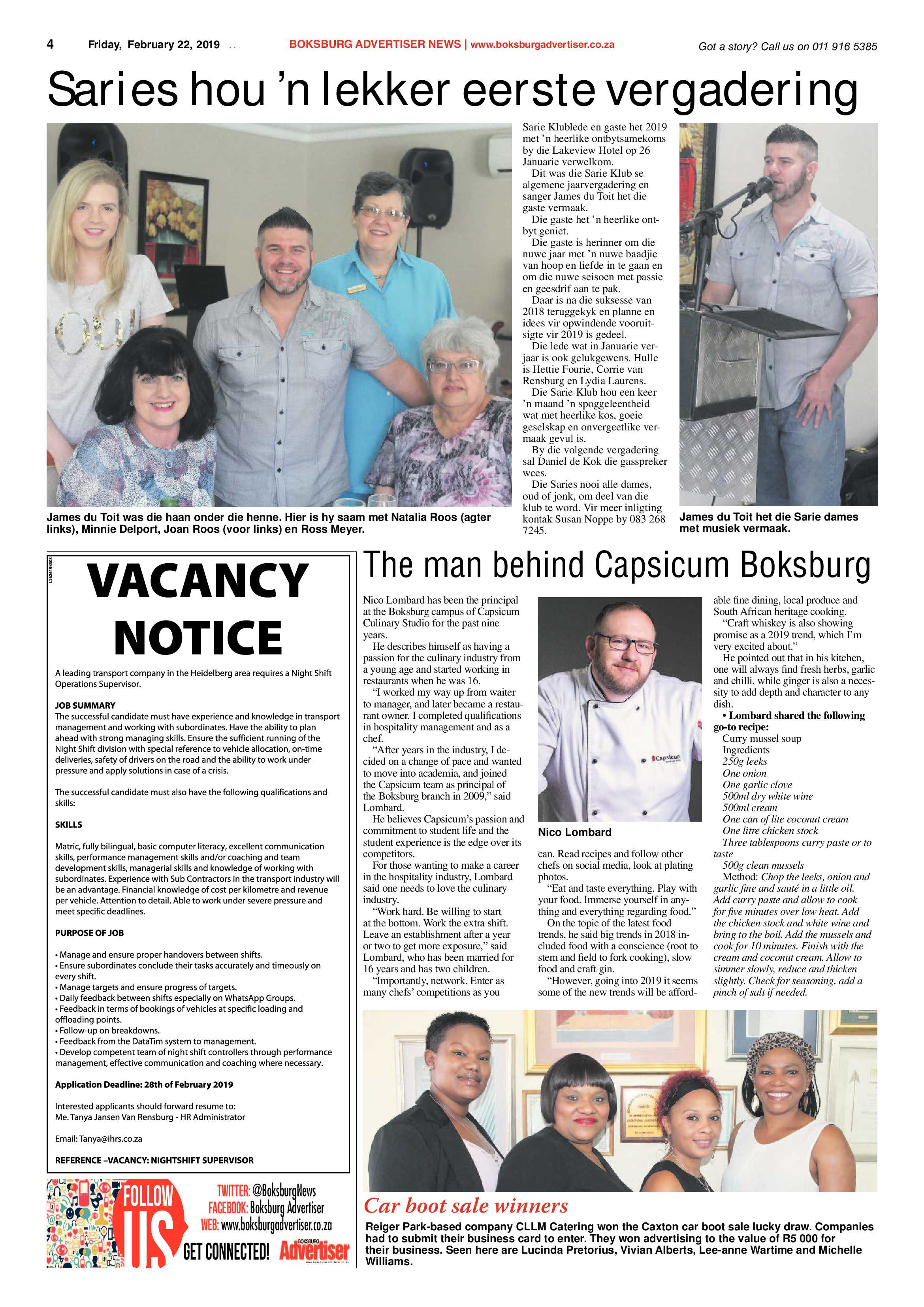 Boksburg Advertiser 19 February 2019 page 4