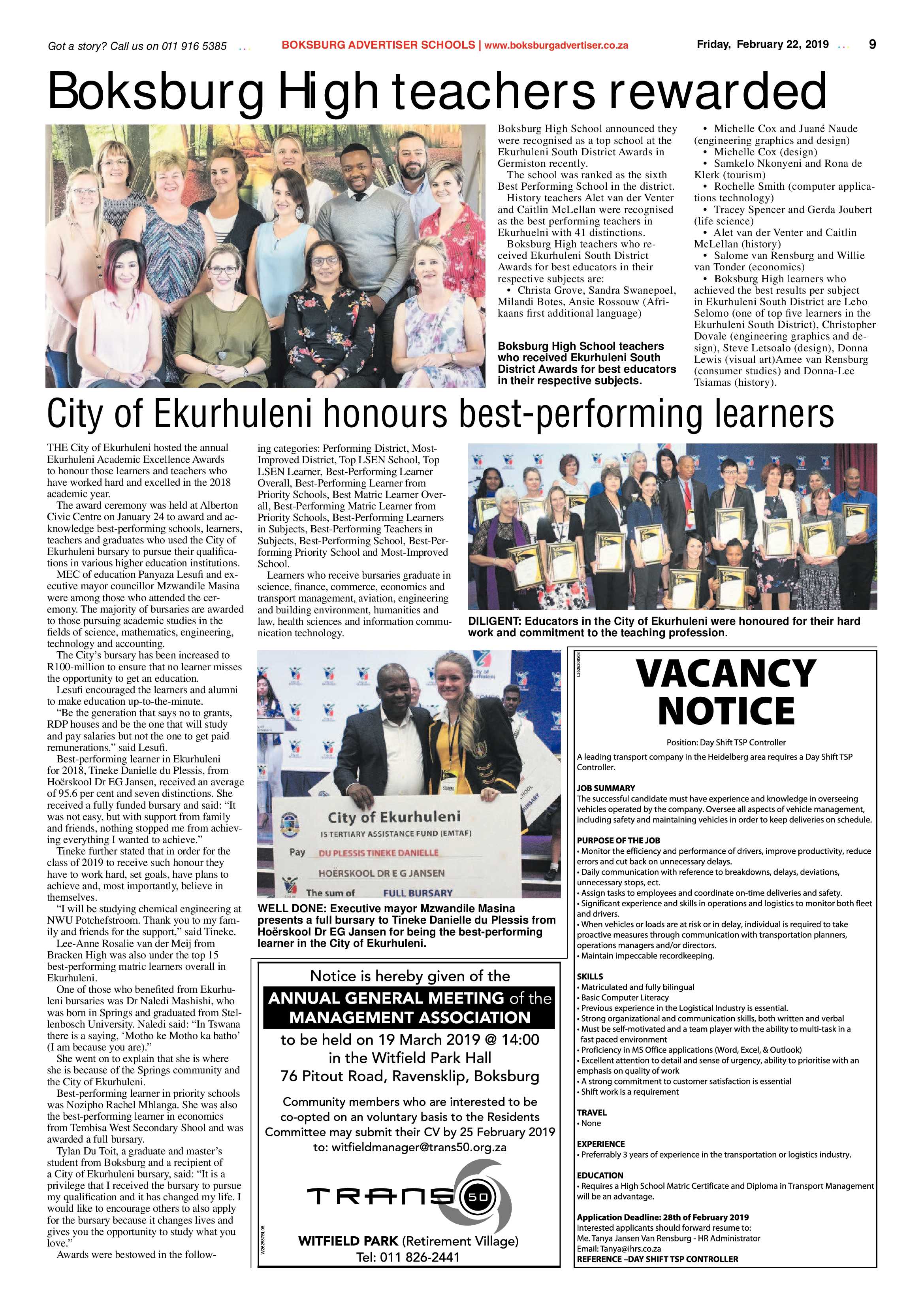 Boksburg Advertiser 19 February 2019 page 9