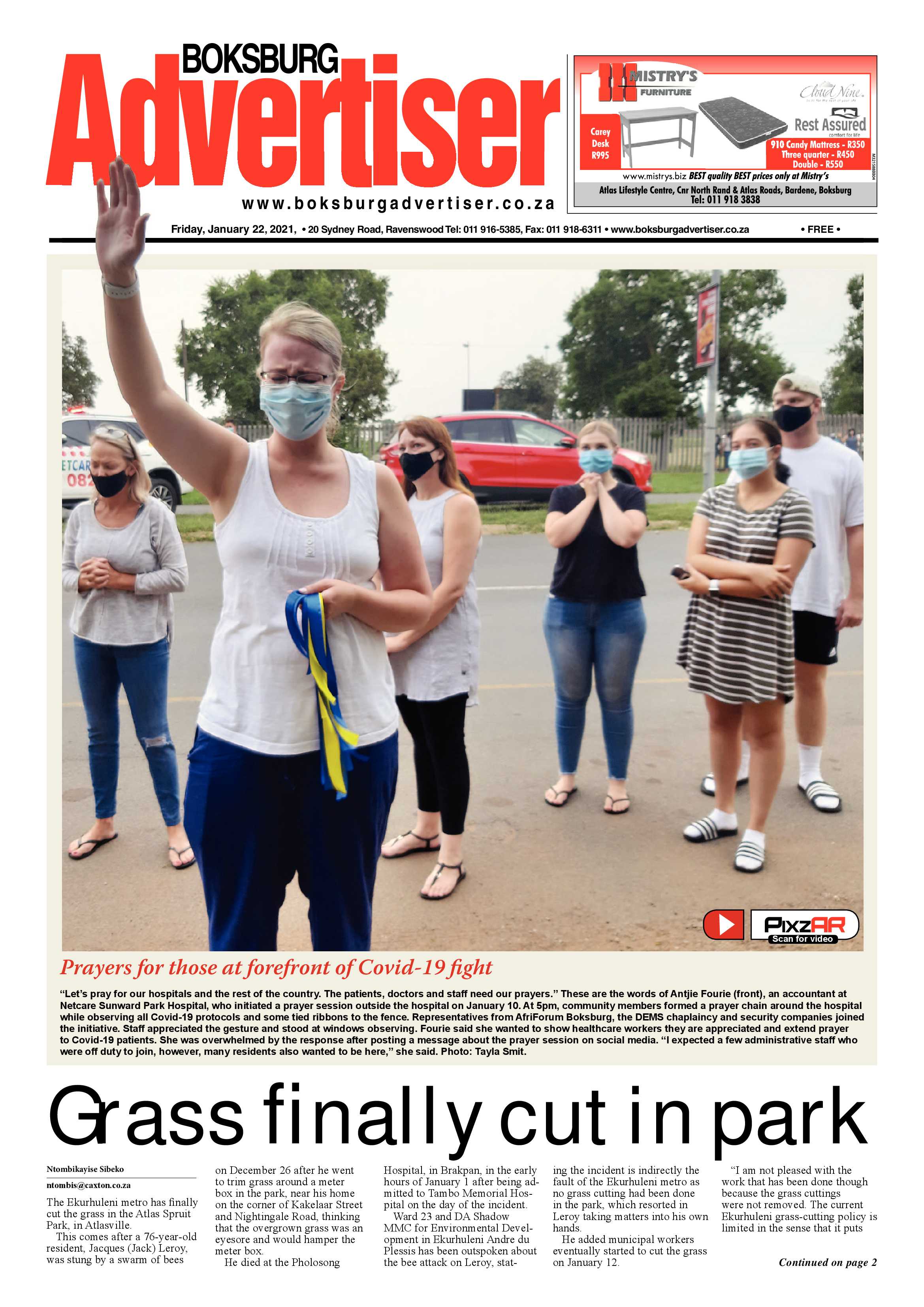 Boksburg Advertiser 19 January 2021 page 1