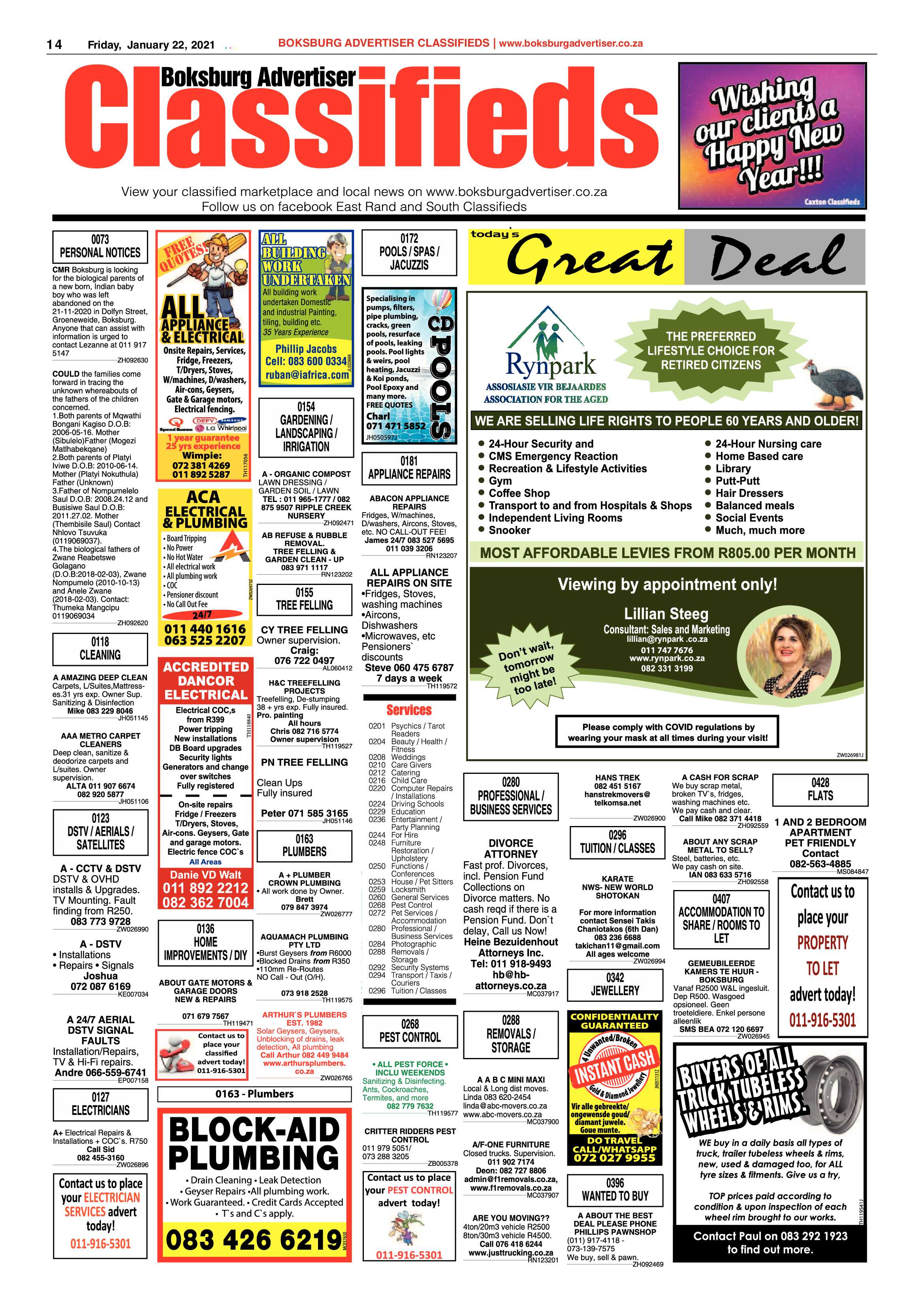 Boksburg Advertiser 19 January 2021 page 14