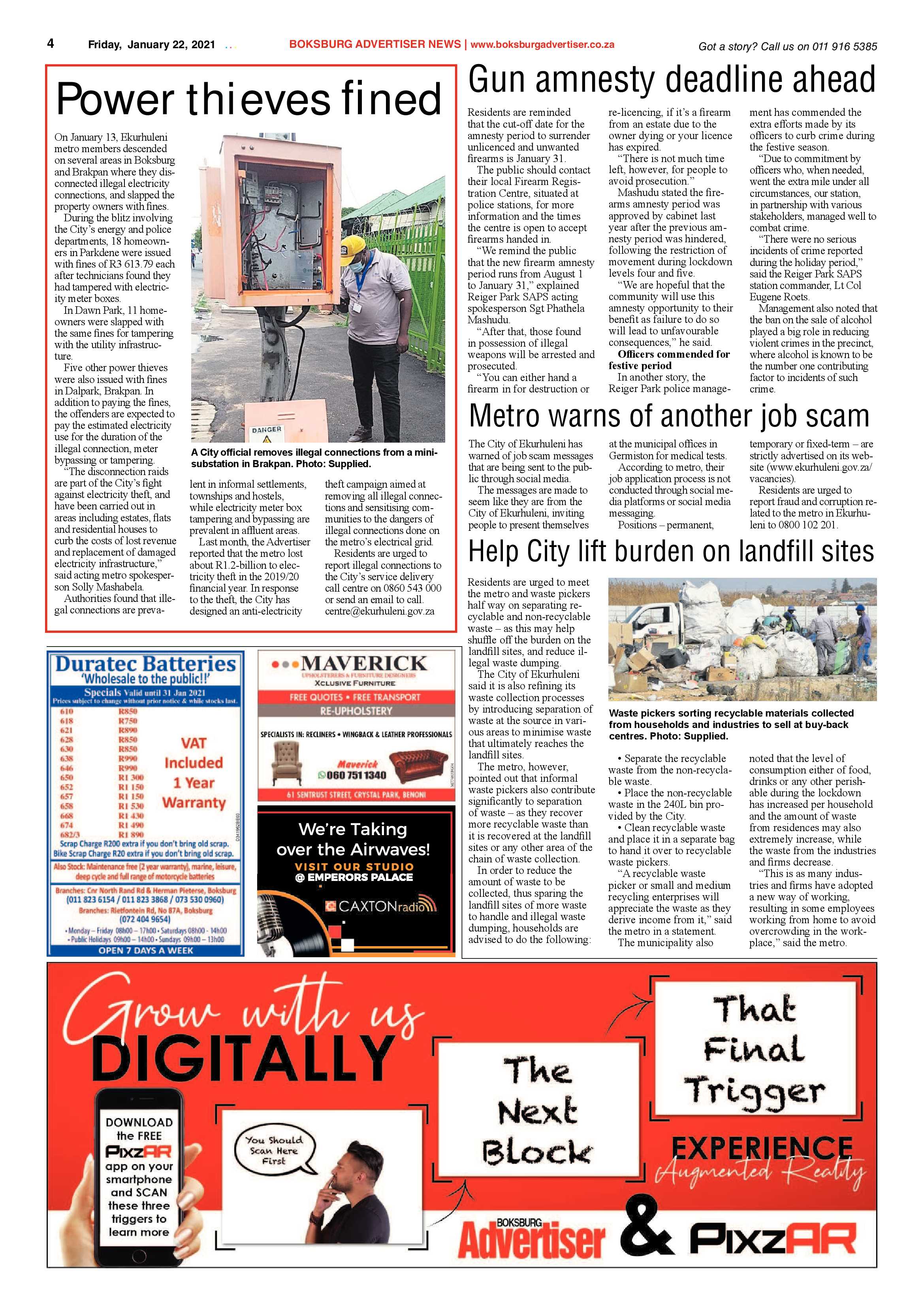 Boksburg Advertiser 19 January 2021 page 4
