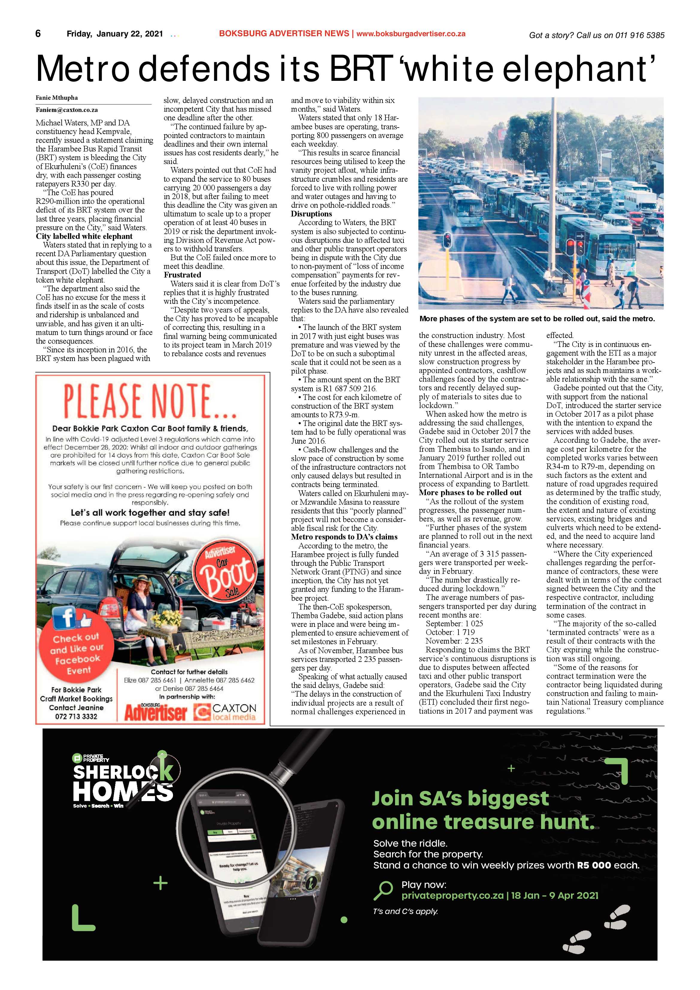 Boksburg Advertiser 19 January 2021 page 6