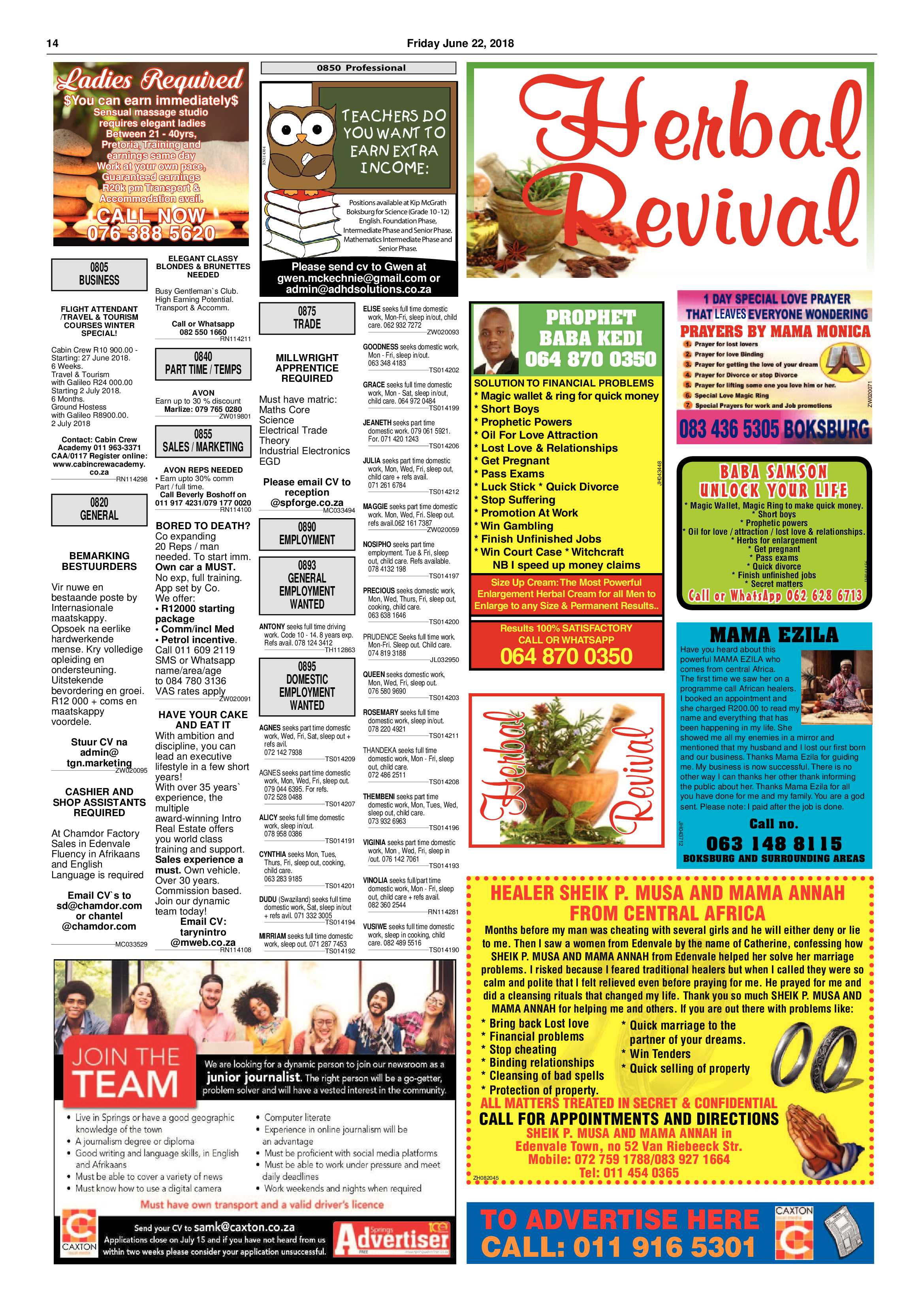 Boksburg Advertiser 19 June 2018 page 14