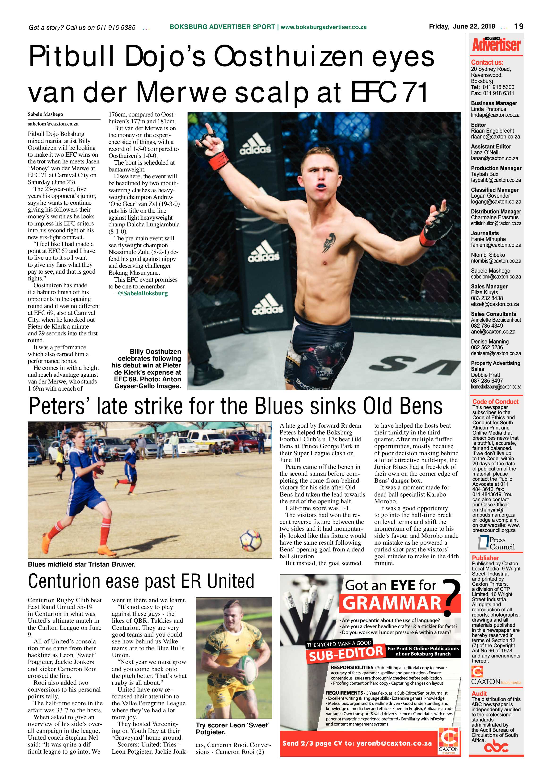 Boksburg Advertiser 19 June 2018 page 19