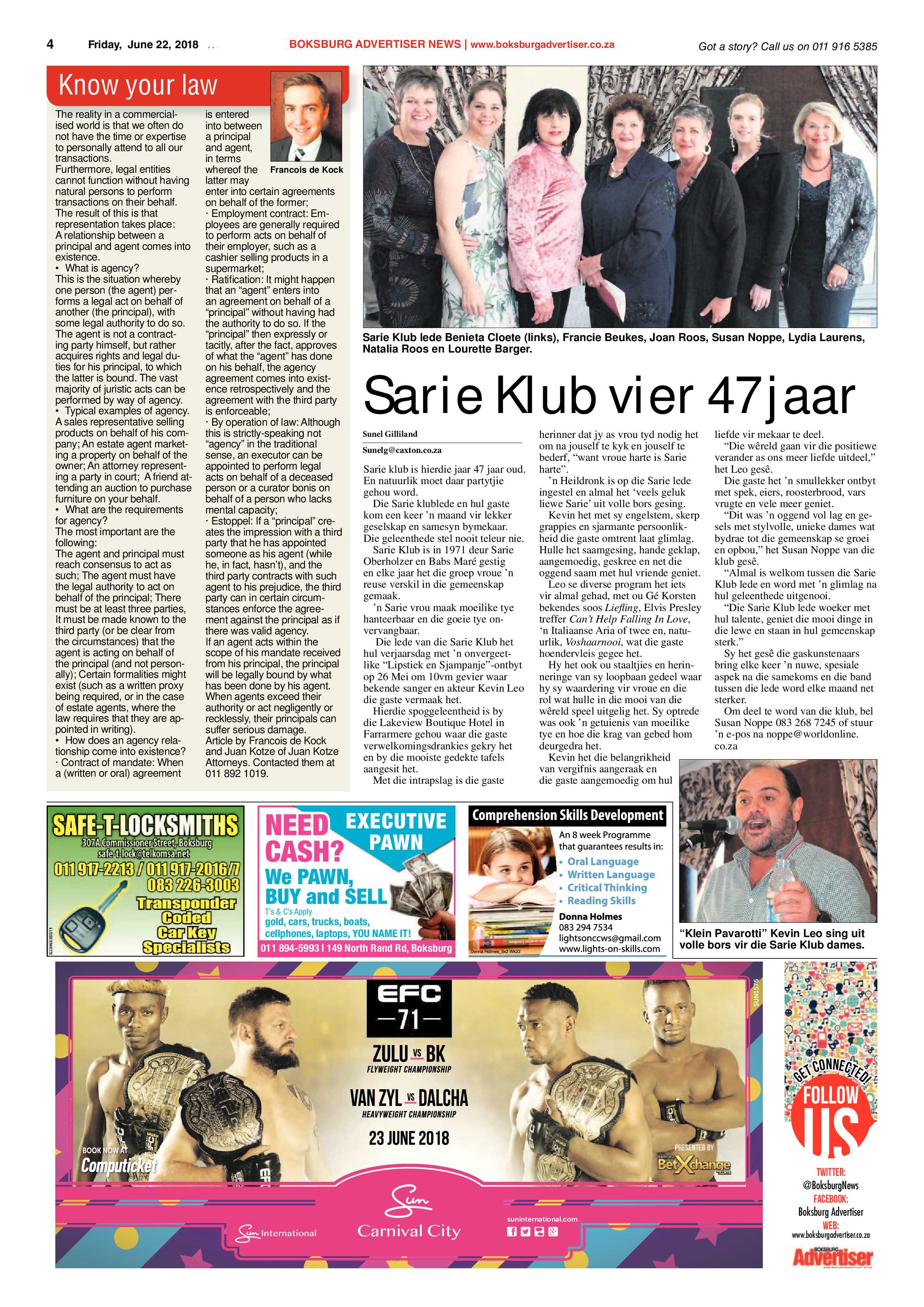 Boksburg Advertiser 19 June 2018 page 4