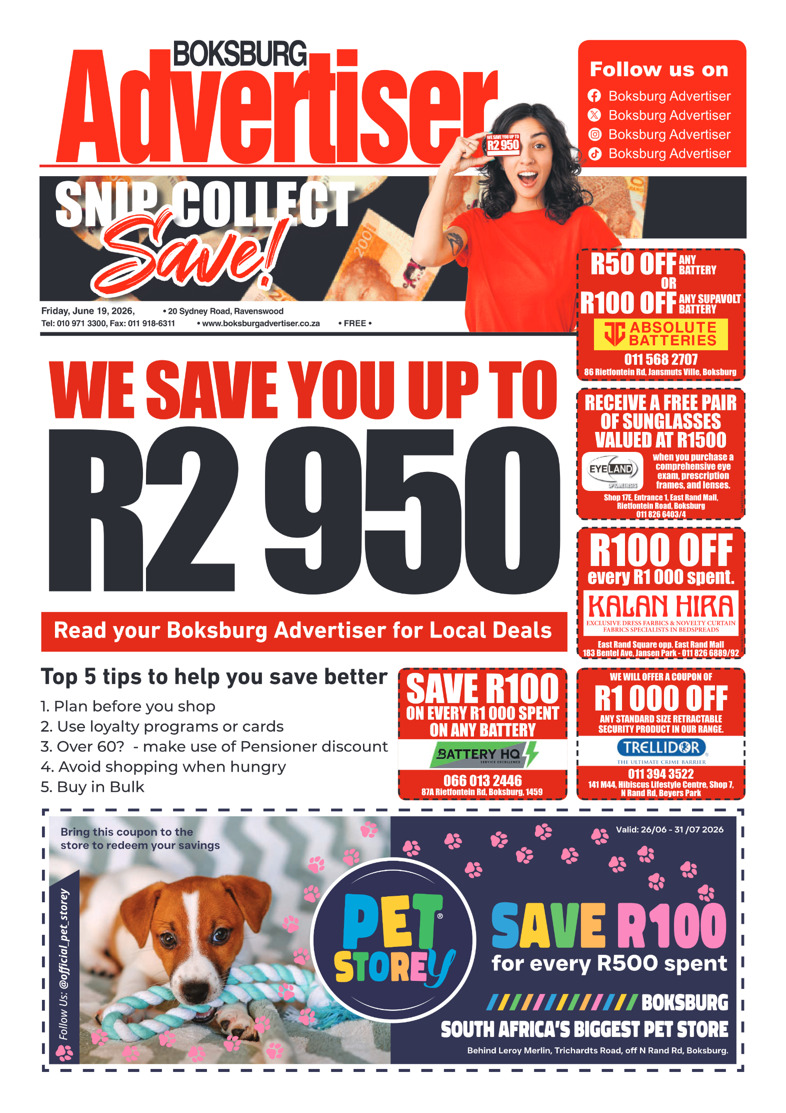 Boksburg Advertiser 19 June 2026 page 1