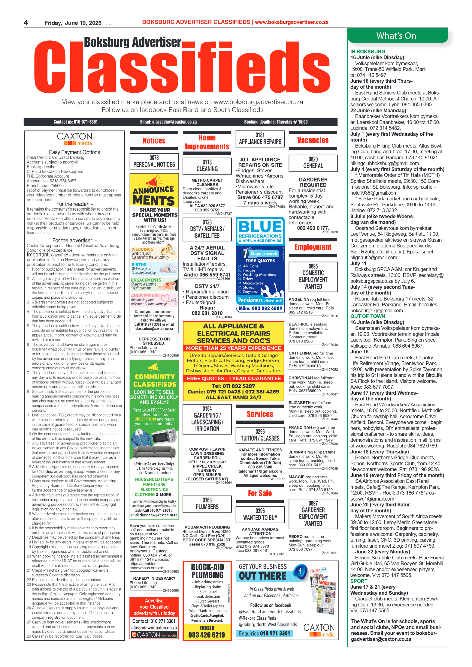 Boksburg Advertiser 19 June 2026 page 6