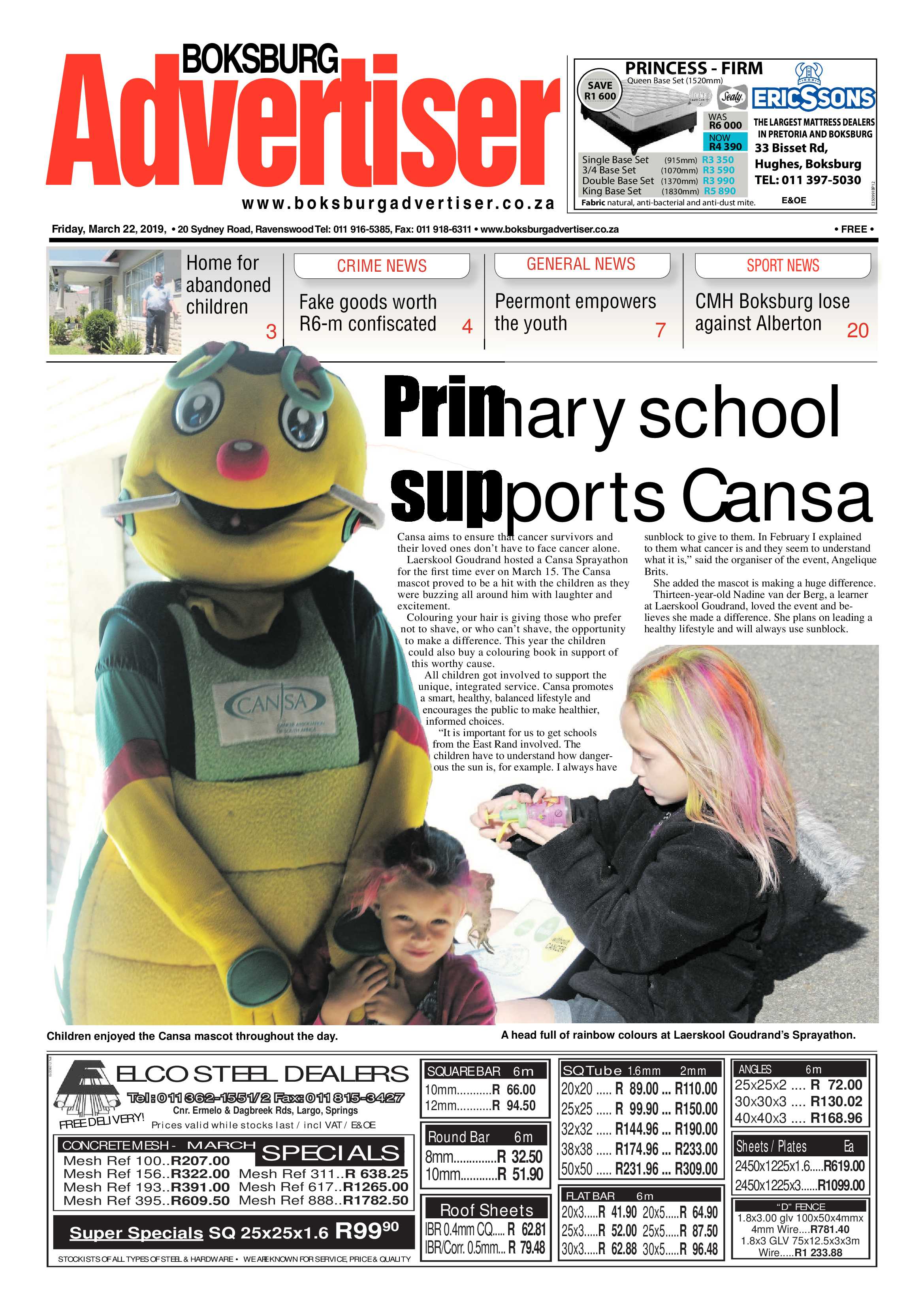 Boksburg Advertiser 19 March 2019 page 1