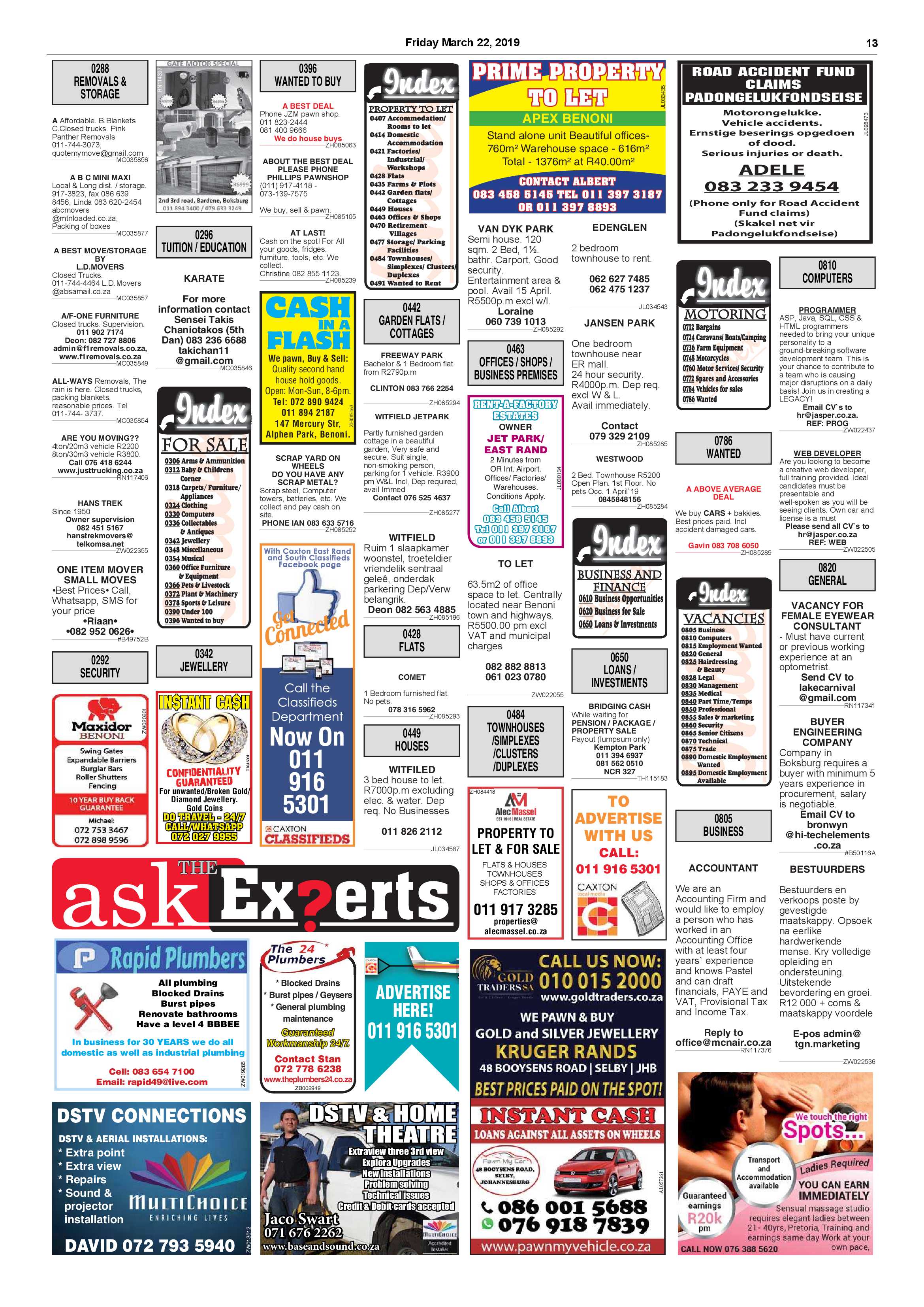 Boksburg Advertiser 19 March 2019 page 13