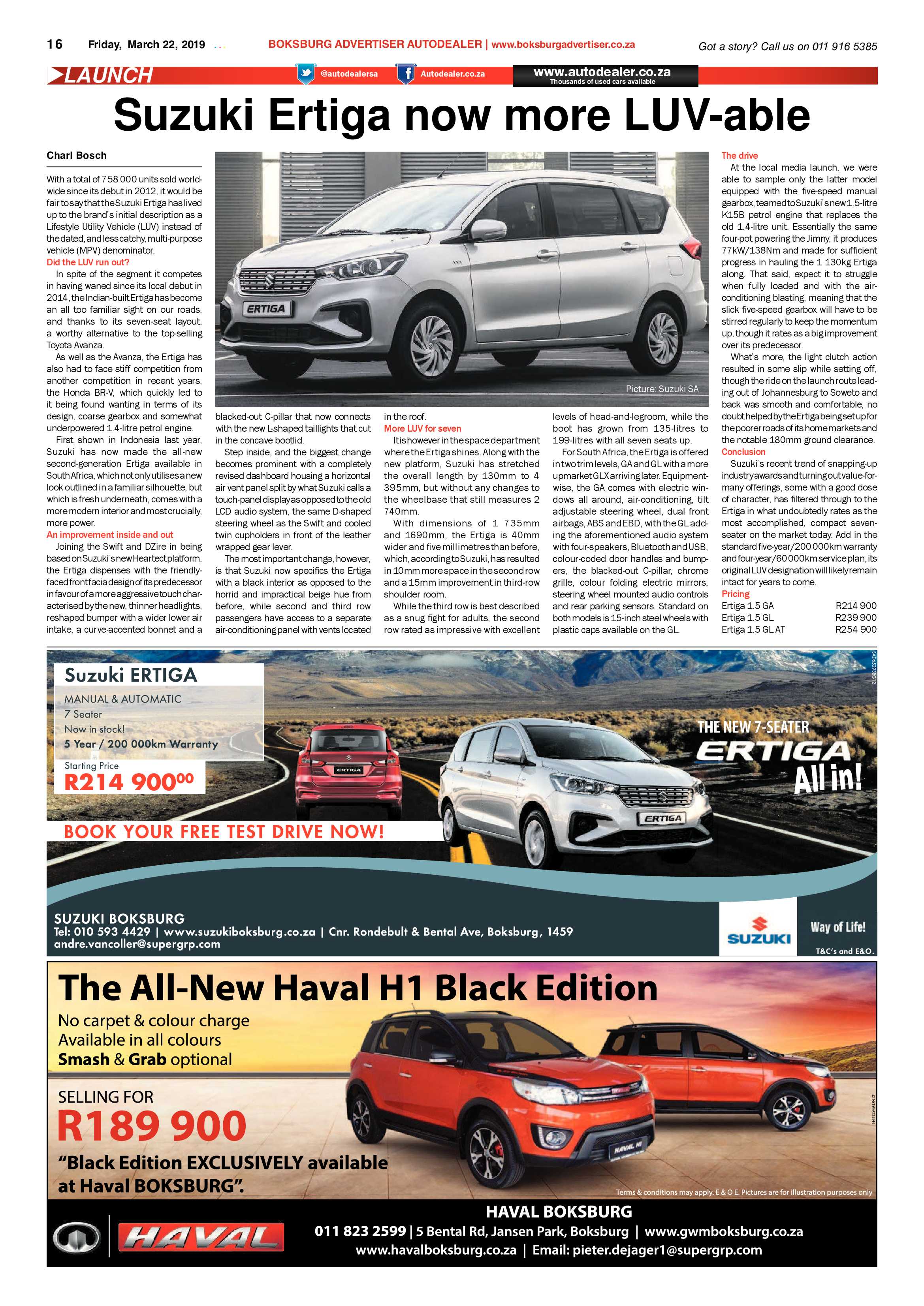 Boksburg Advertiser 19 March 2019 page 16
