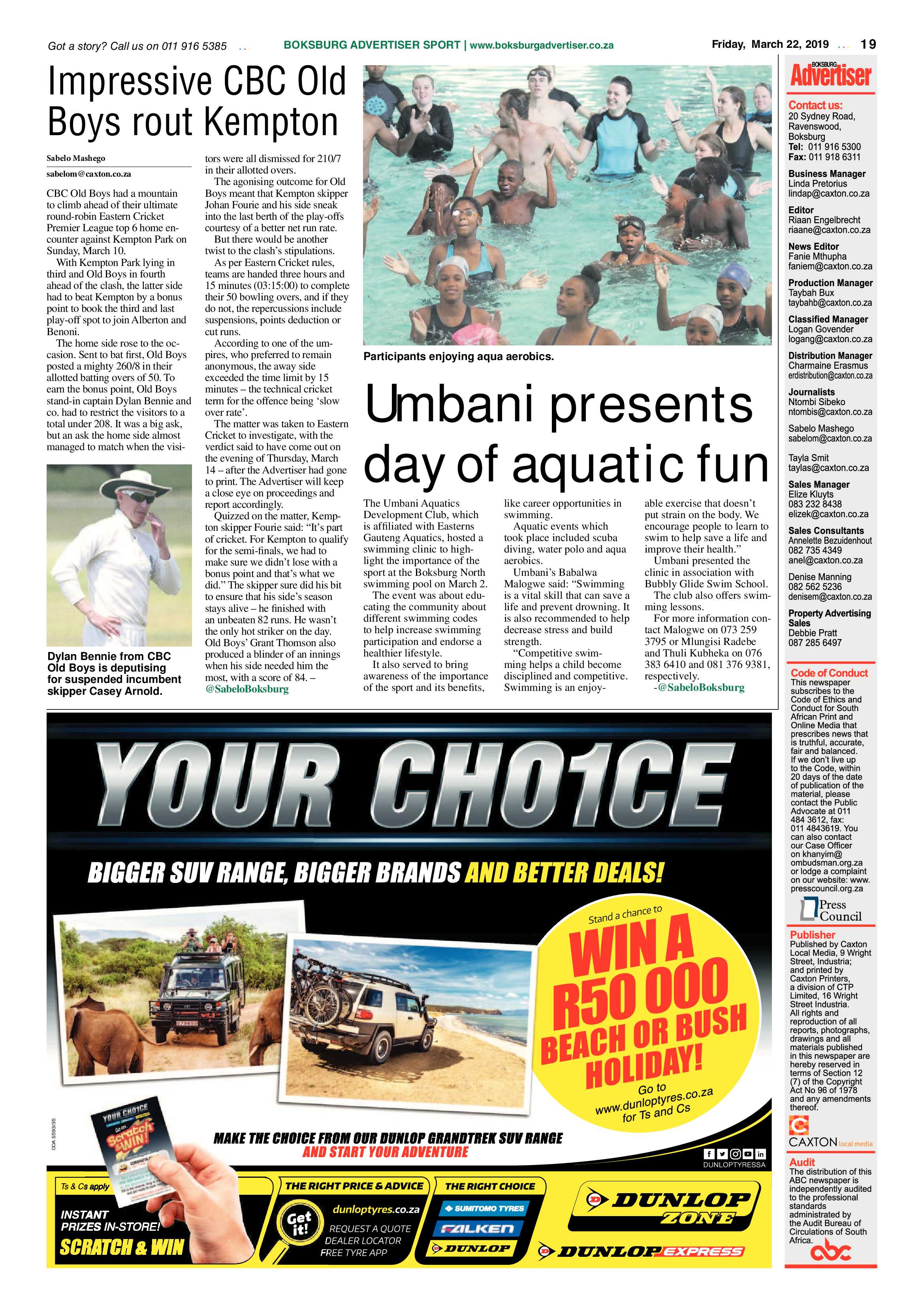 Boksburg Advertiser 19 March 2019 page 19