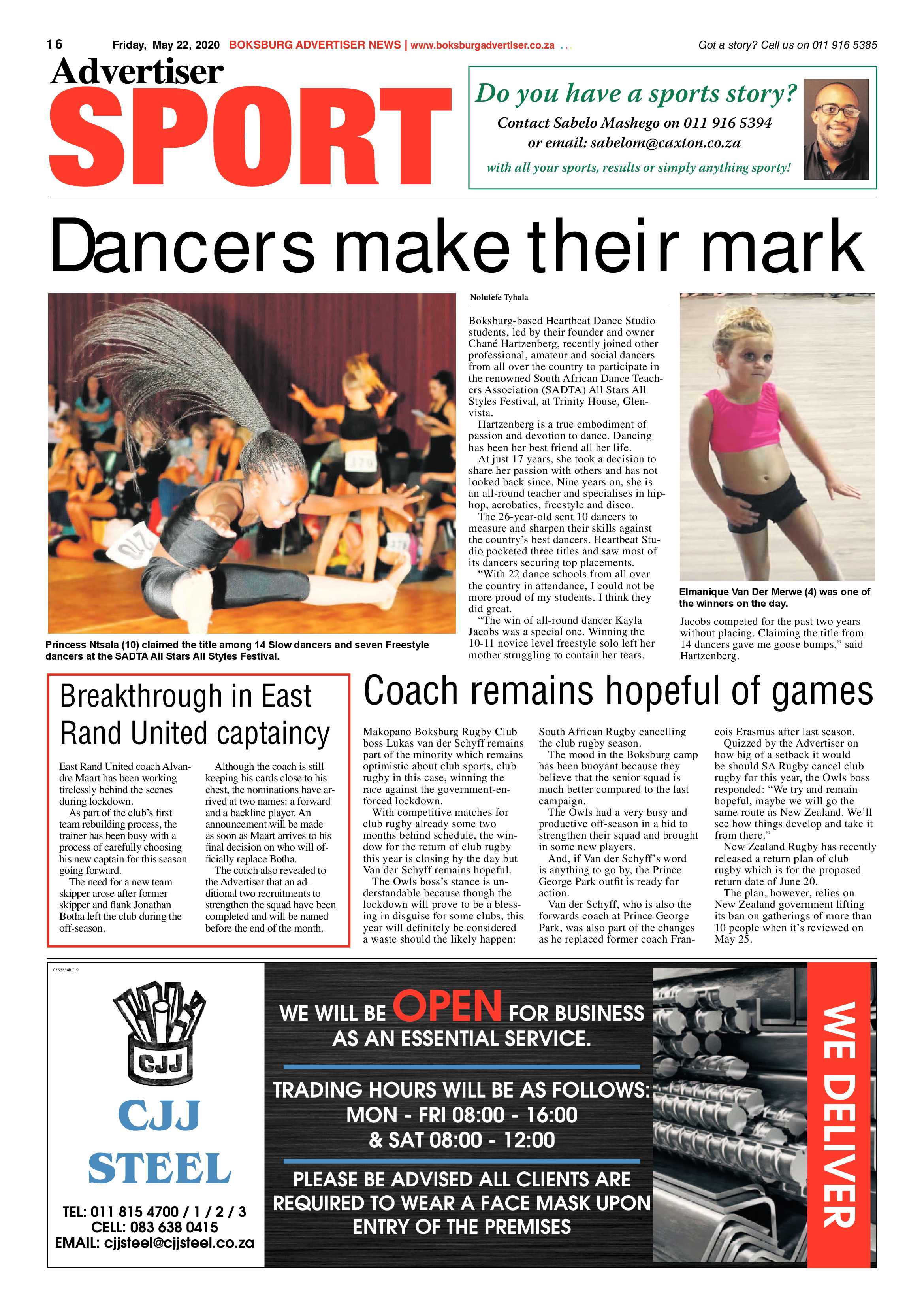 Boksburg Advertiser 19 May 2020 page 16