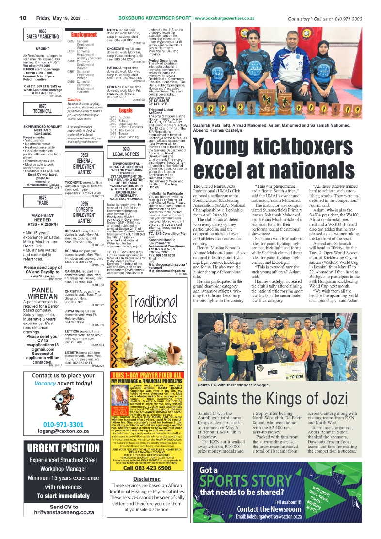 Boksburg Advertiser 19 May 2023 page 10