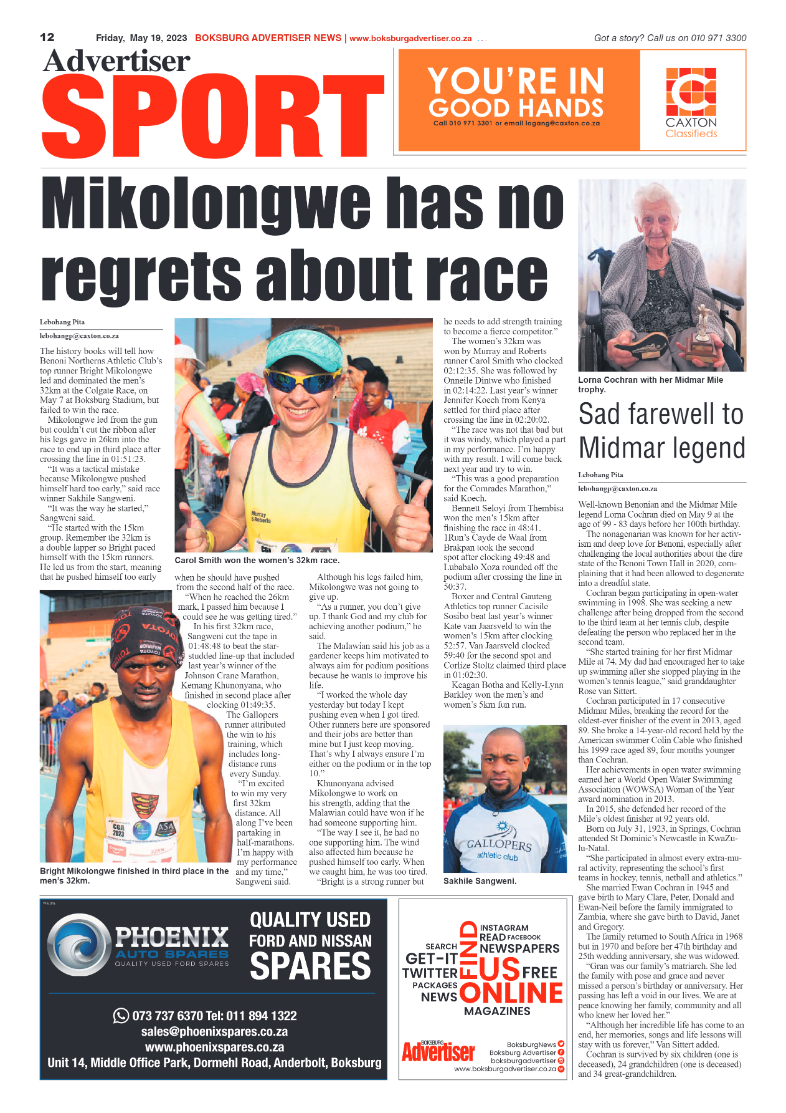 Boksburg Advertiser 19 May 2023 page 12