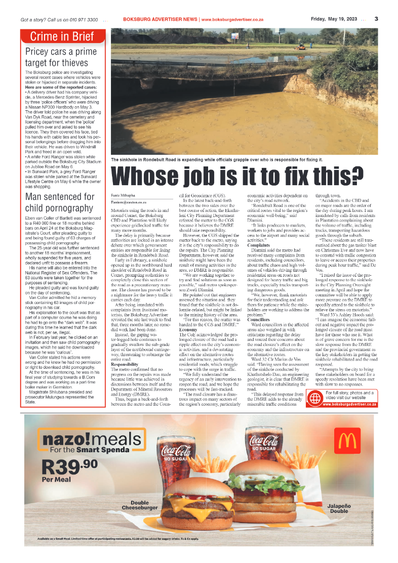 Boksburg Advertiser 19 May 2023 page 3