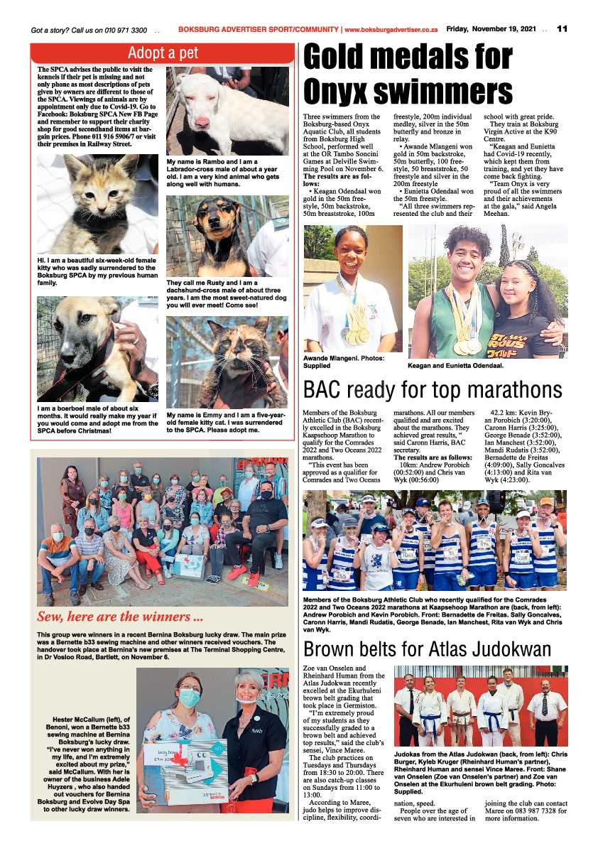 Boksburg Advertiser 19 November 2021 page 11