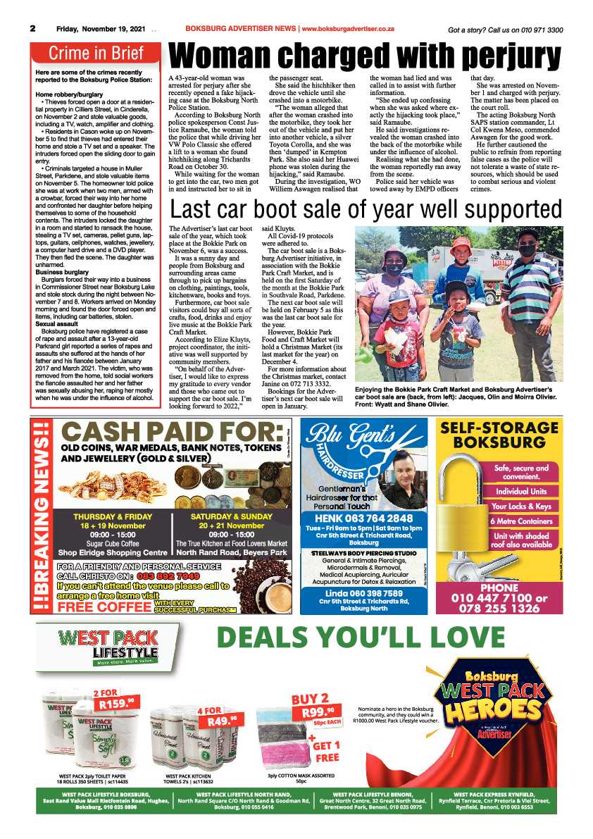 Boksburg Advertiser 19 November 2021 page 2