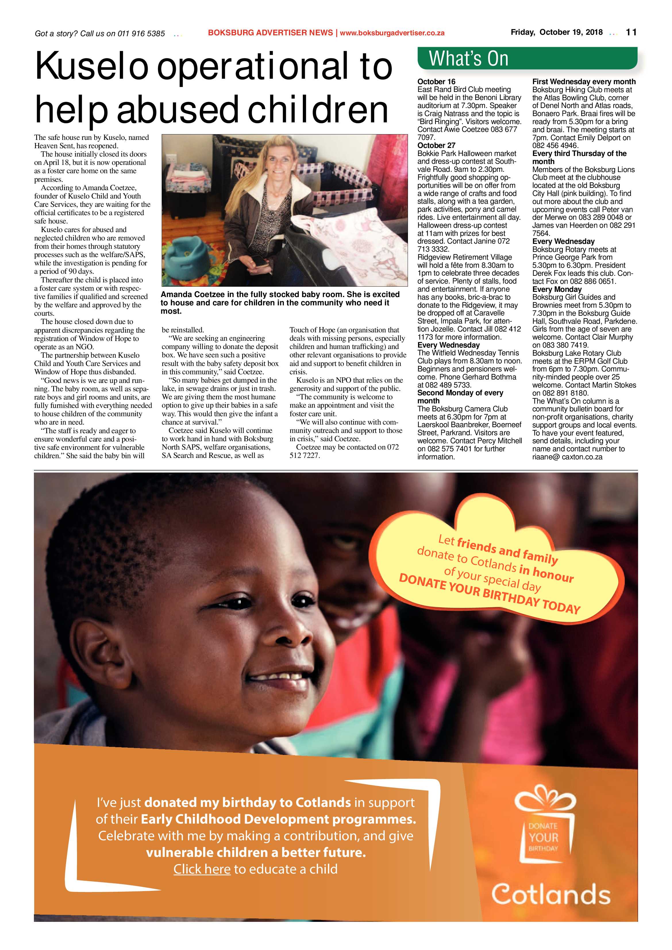 Boksburg Advertiser 19 October 2018 page 11