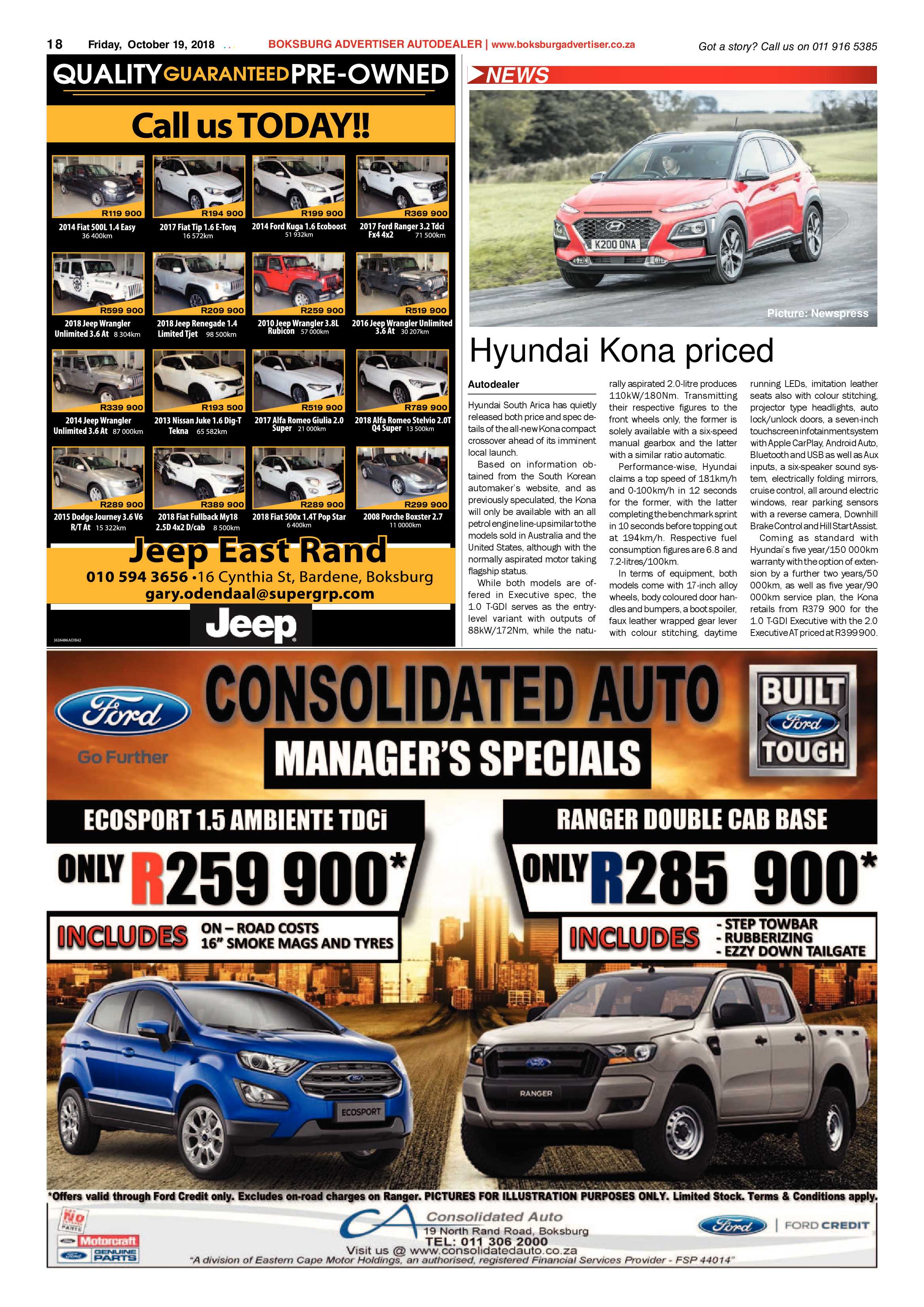 Boksburg Advertiser 19 October 2018 page 18