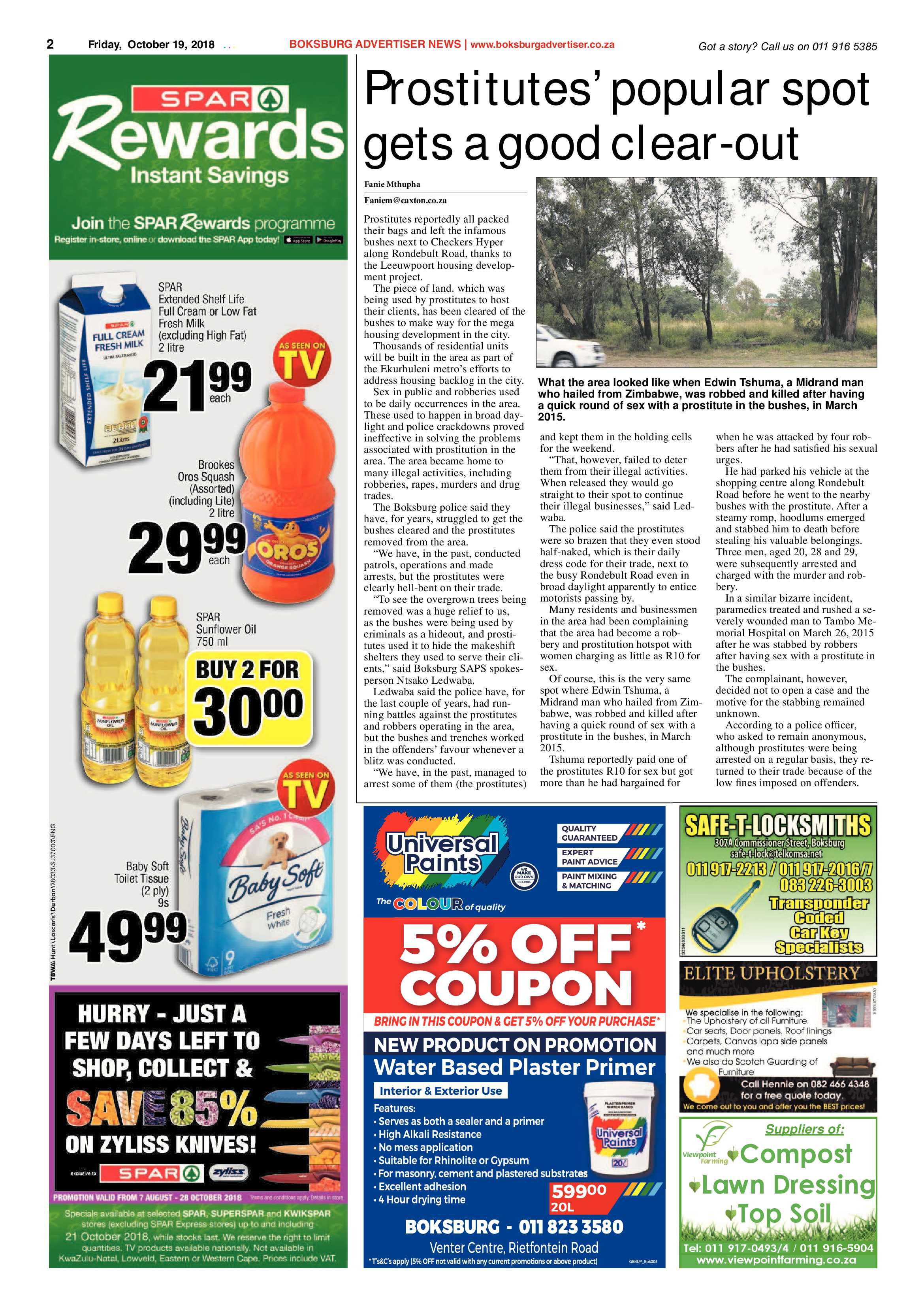 Boksburg Advertiser 19 October 2018 page 2