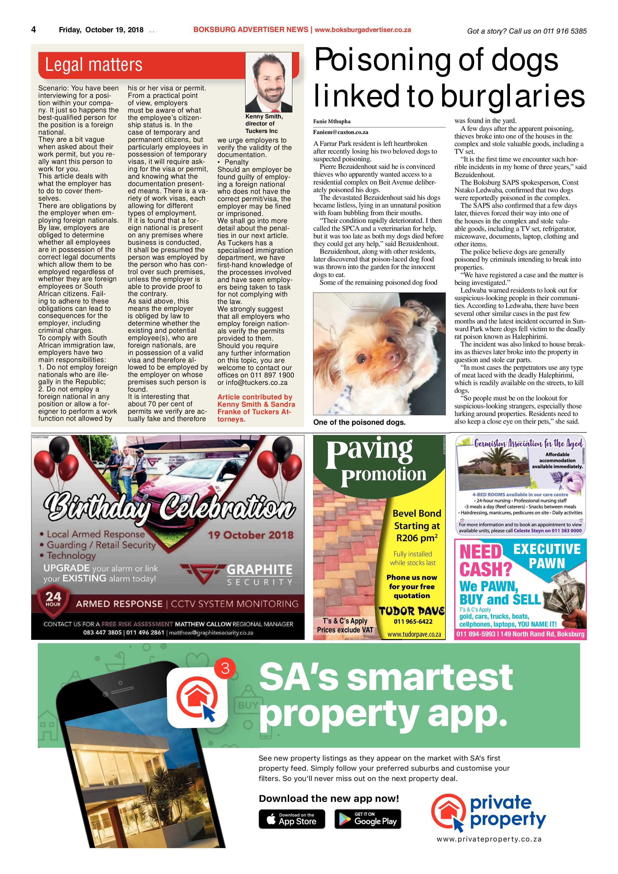 Boksburg Advertiser 19 October 2018 page 4