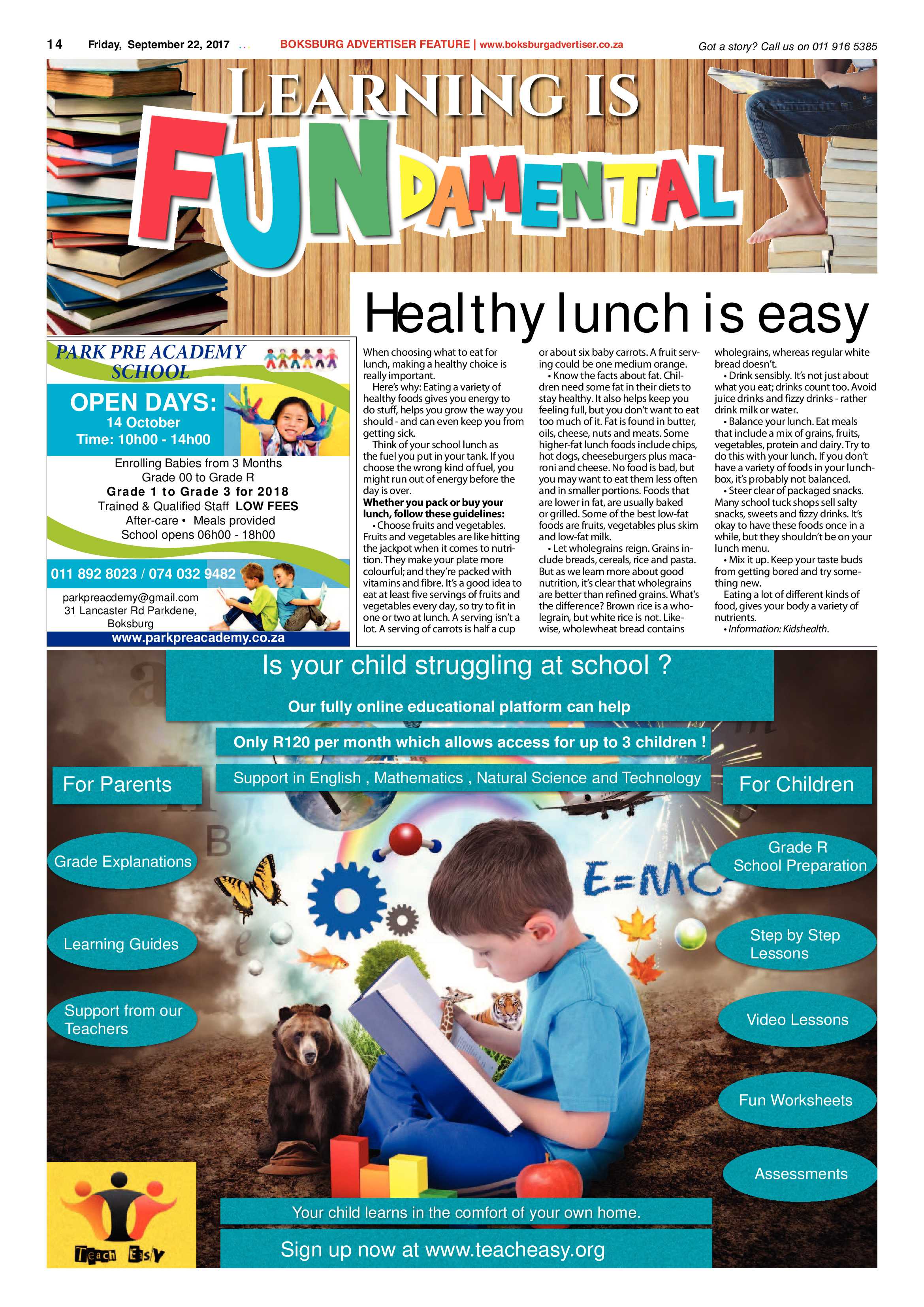 Boksburg Advertiser 19 September 2017 page 14