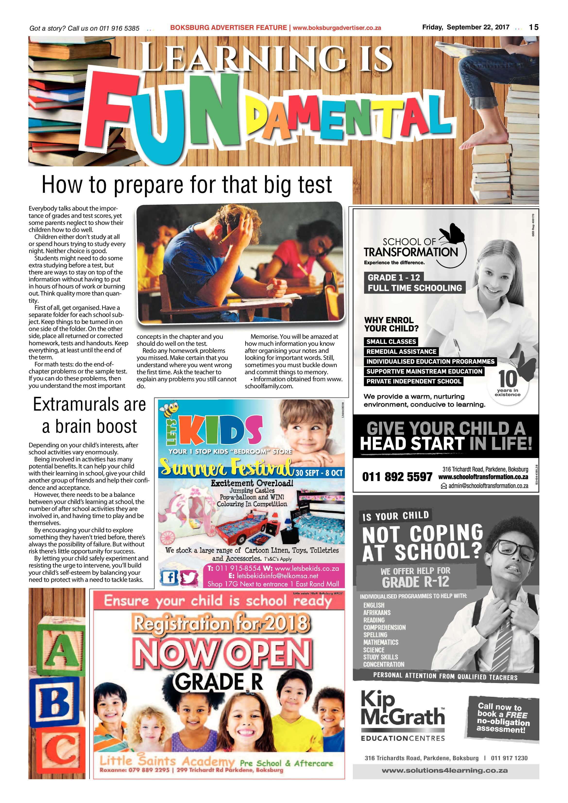 Boksburg Advertiser 19 September 2017 page 15