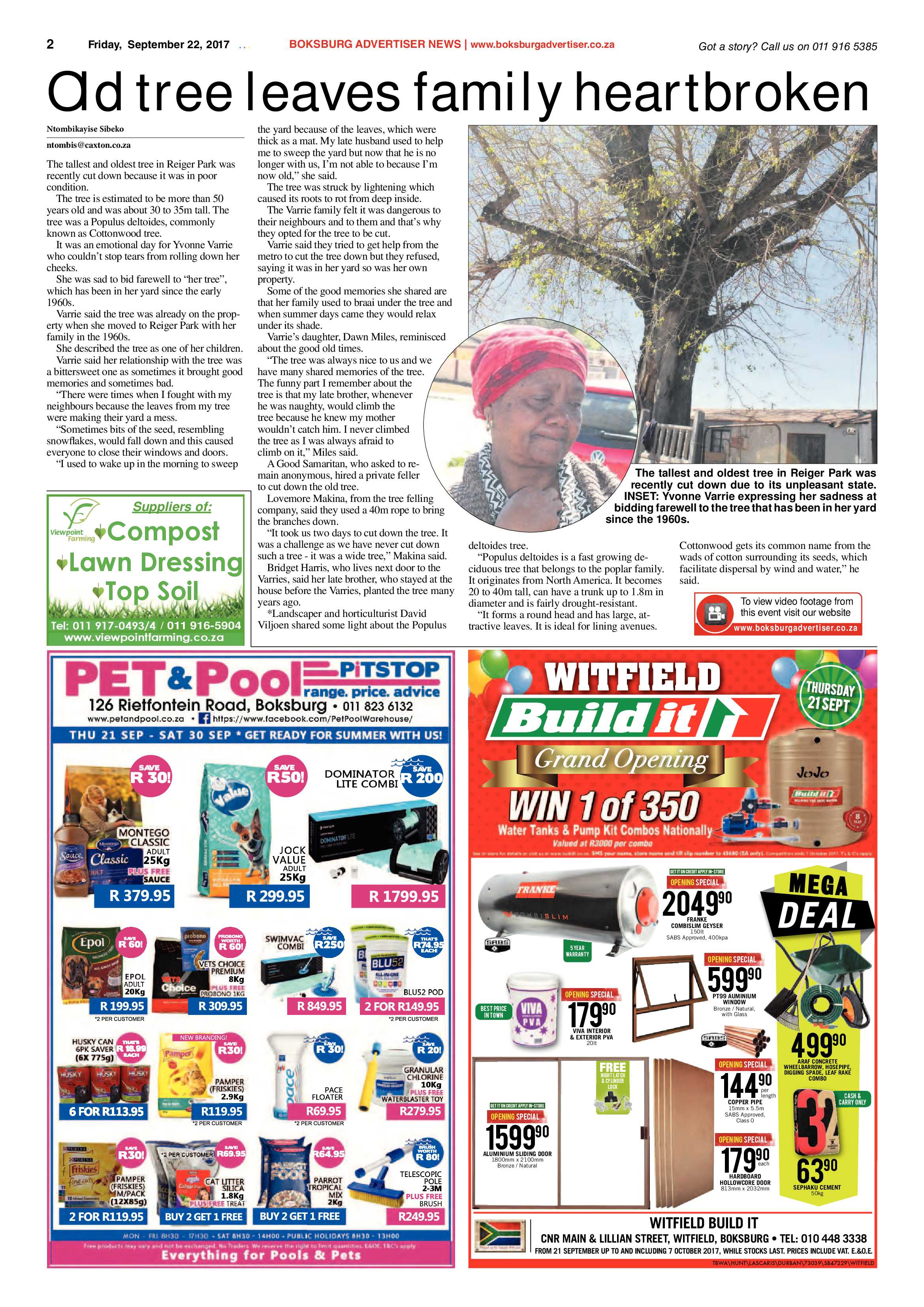 Boksburg Advertiser 19 September 2017 page 2