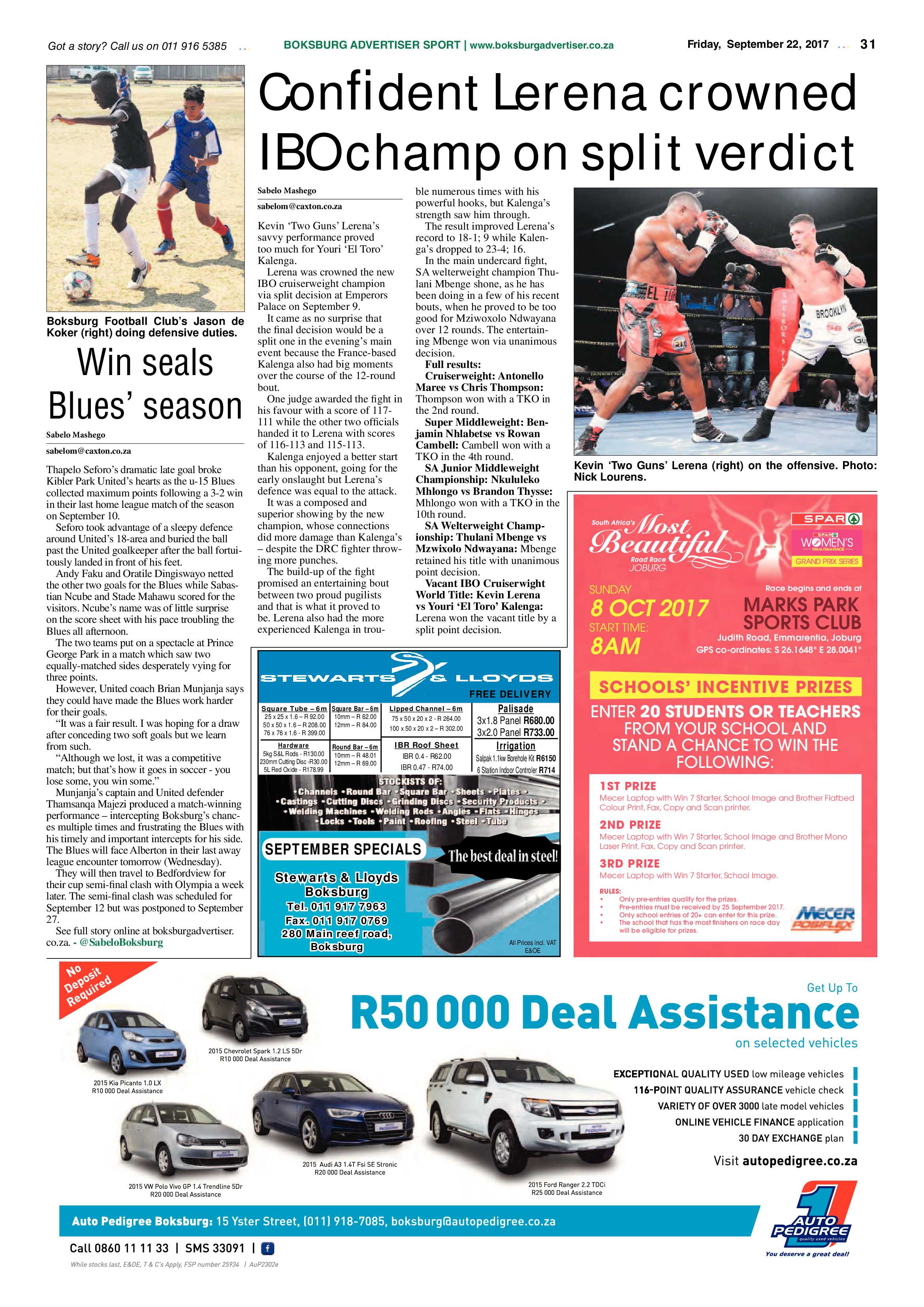 Boksburg Advertiser 19 September 2017 page 31