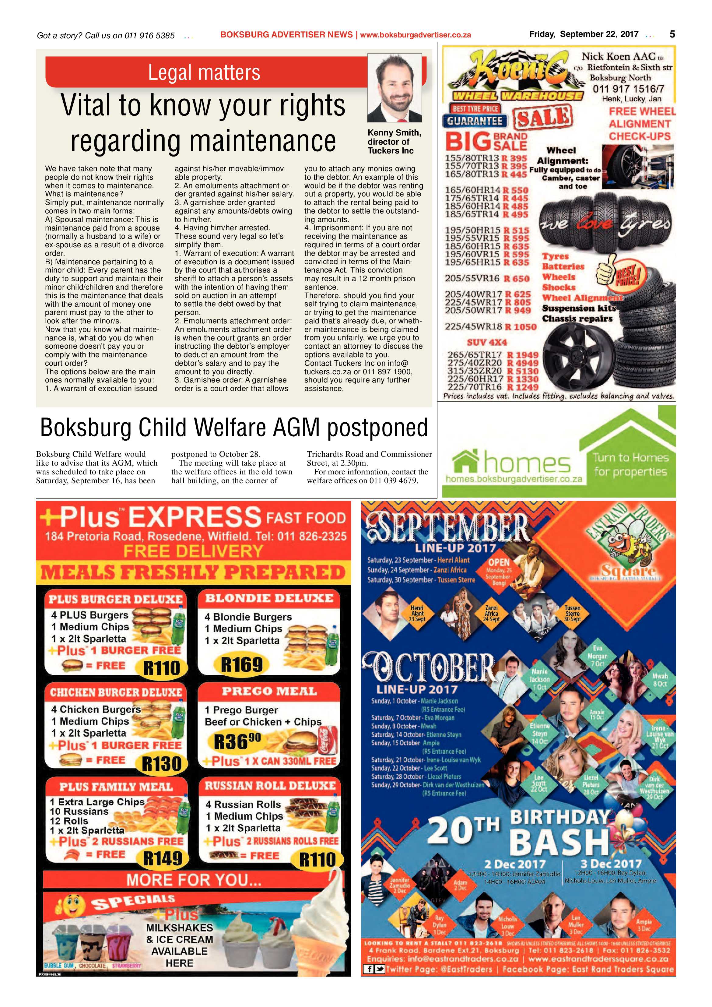 Boksburg Advertiser 19 September 2017 page 5