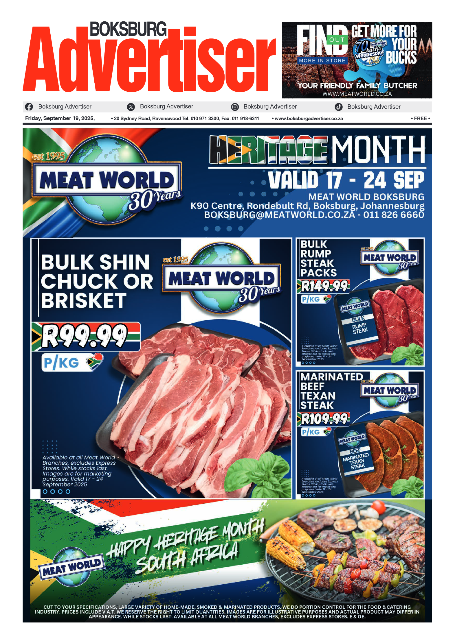 Boksburg Advertiser 19 September 2025 page 1